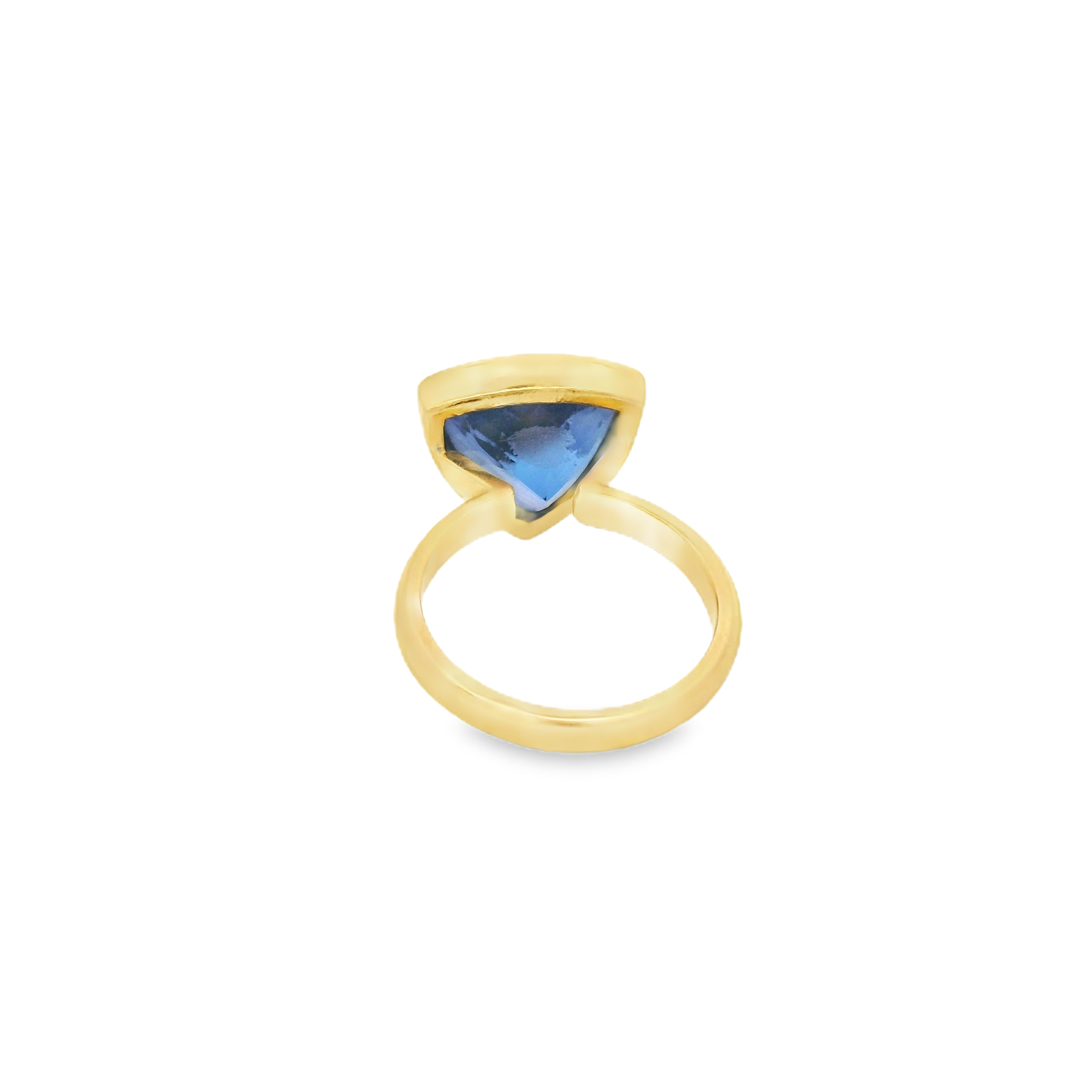 Anillo de oro de 22 quilates con tanzanita