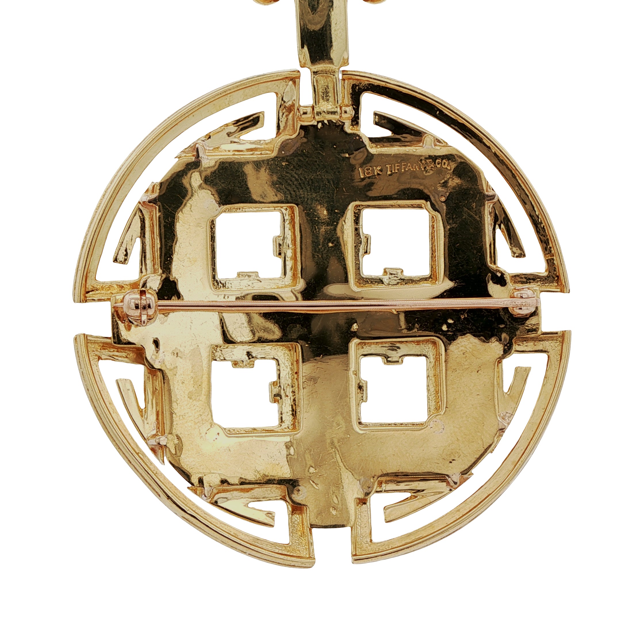 Signed Tiffany & Co. 18k Yellow Gold 1970s Vintage Brooch-Pendant