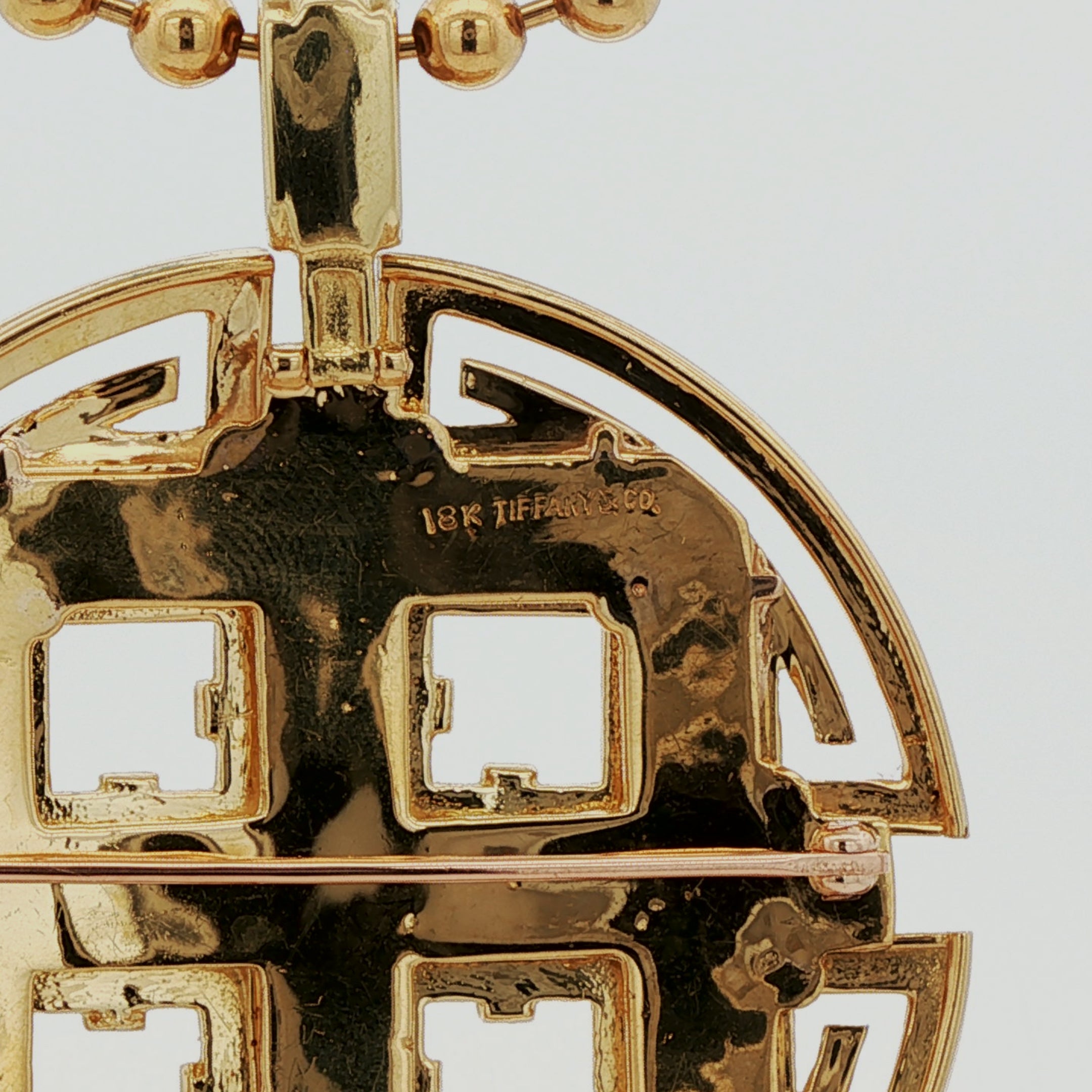 Signed Tiffany & Co. 18k Yellow Gold 1970s Vintage Brooch-Pendant