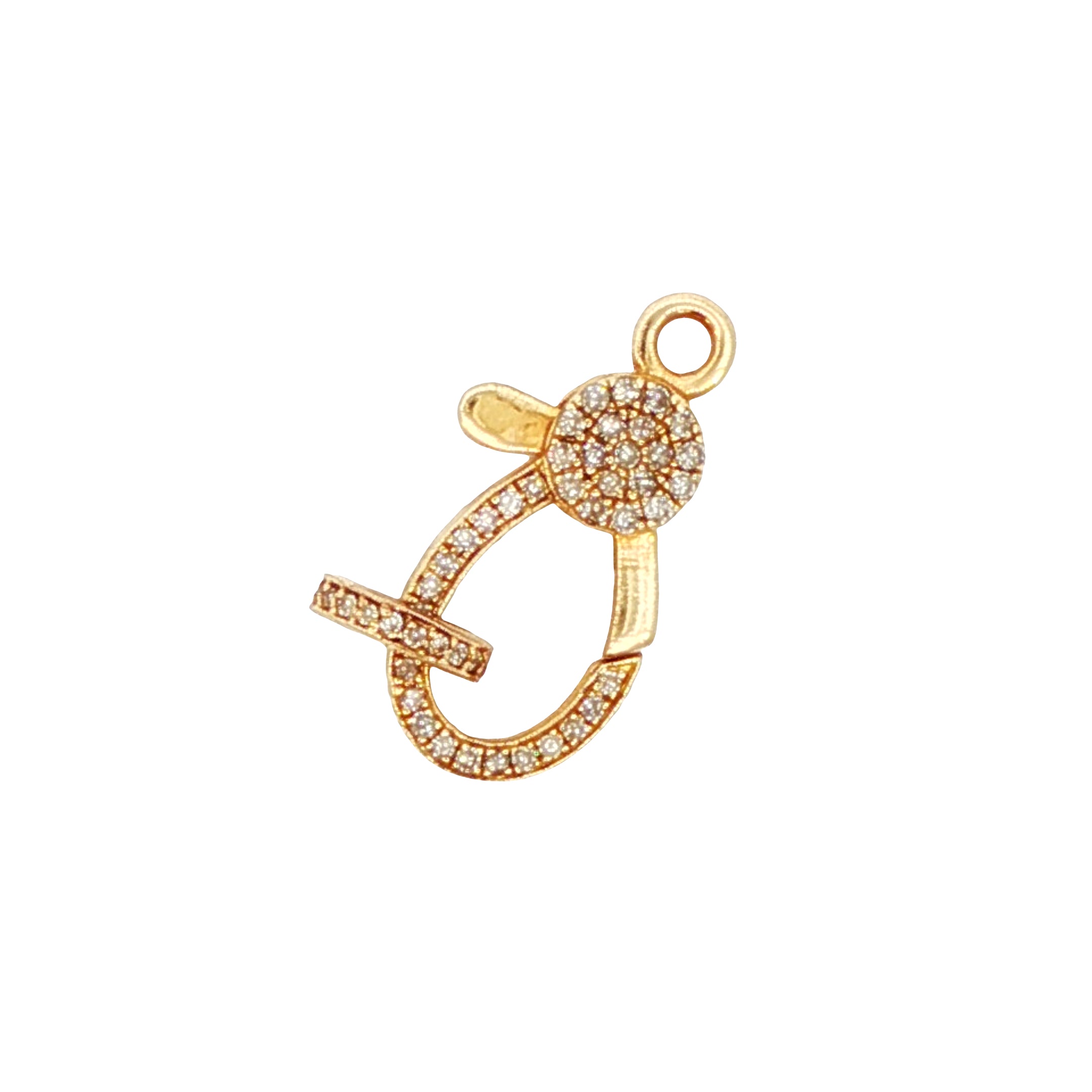 14k Yellow Gold Diamond Clasp