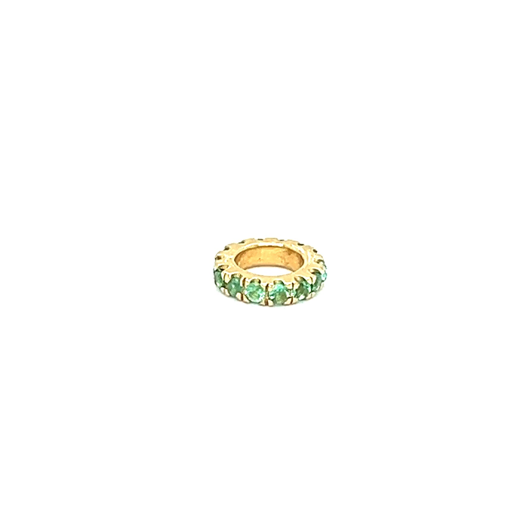 Encanto de oro de 14 quilates con espaciador Rondel de piedras preciosas