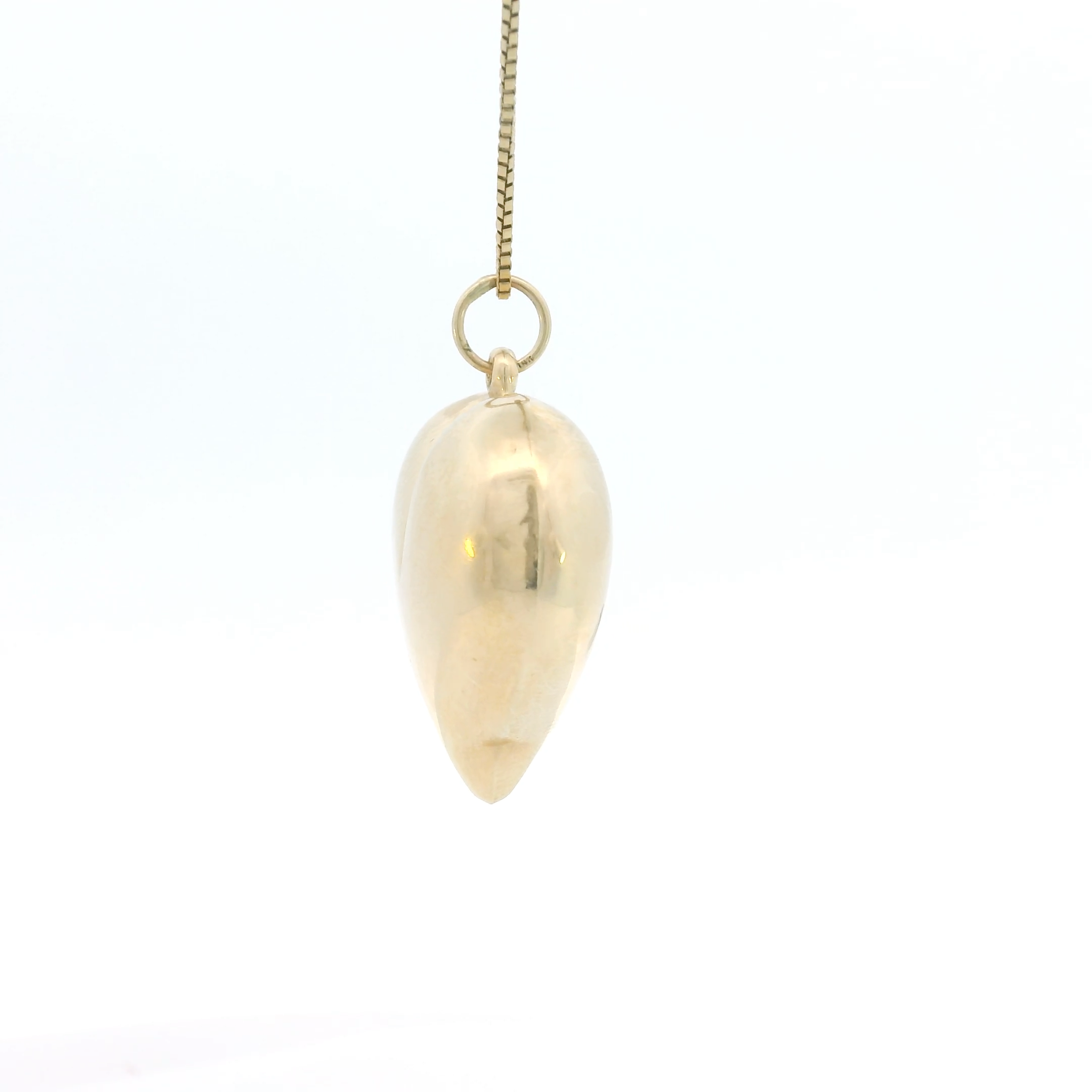 14k Yellow Gold Vintage Puffy Heart Charm