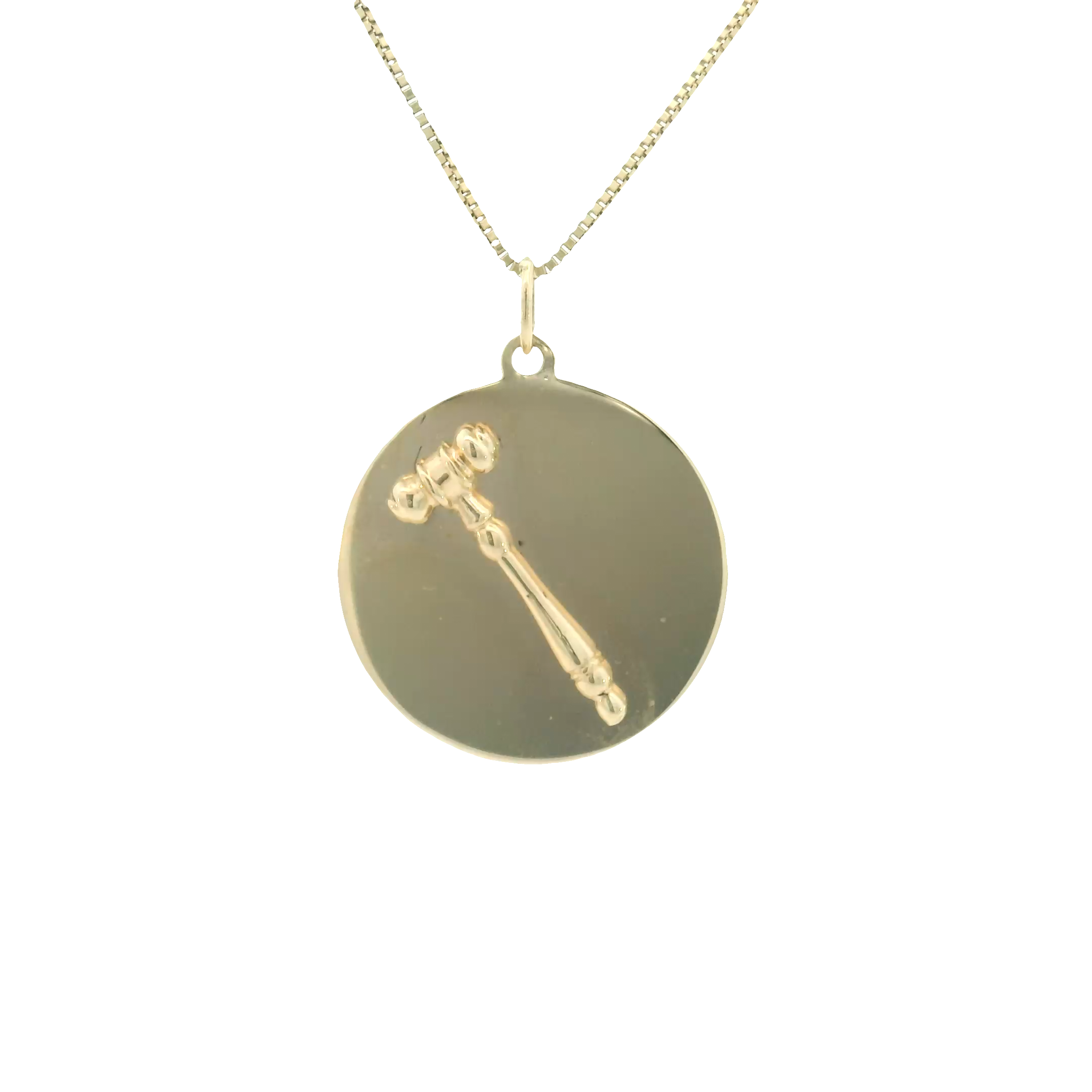 14k Yellow Gold Vintage Gavel Charm