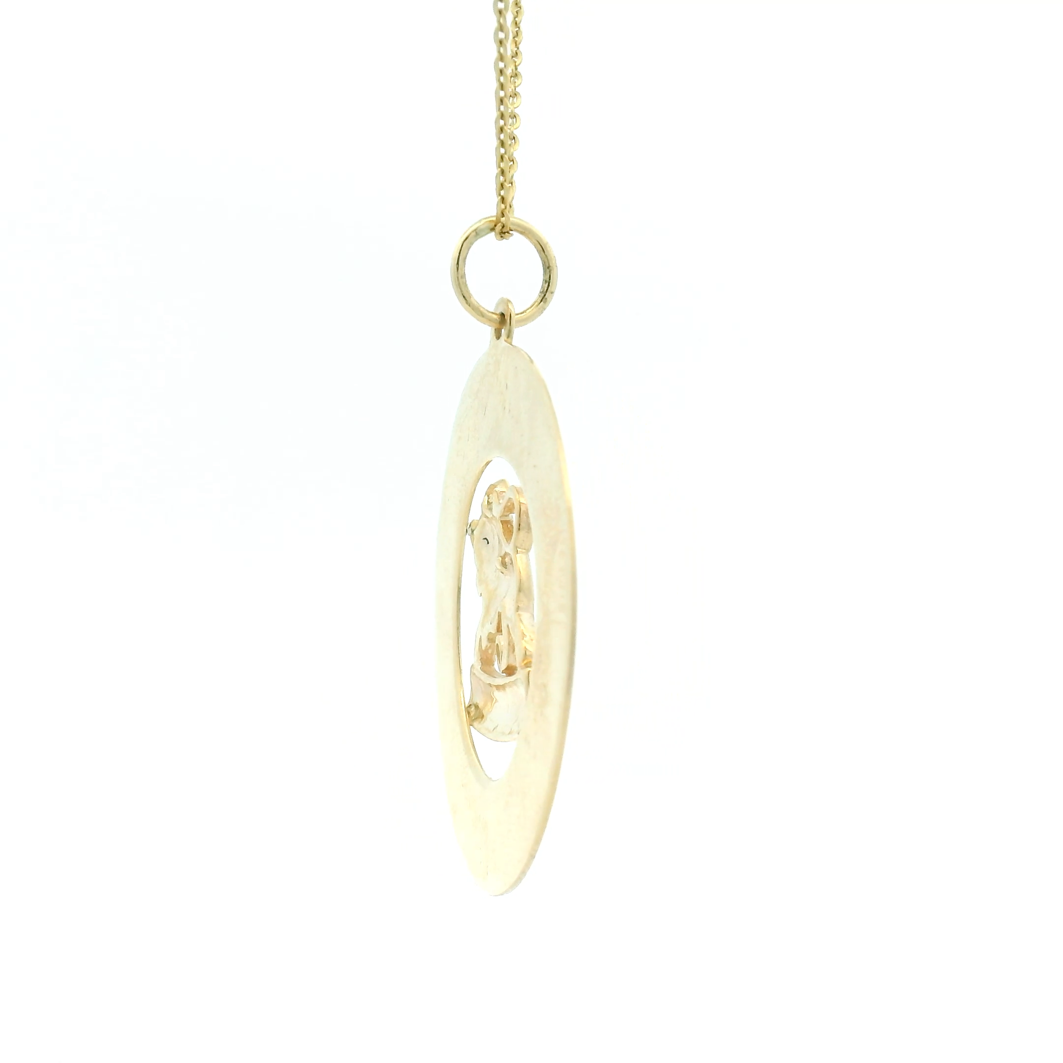 14k Yellow Gold Vintage Taurus Zodiac Charm