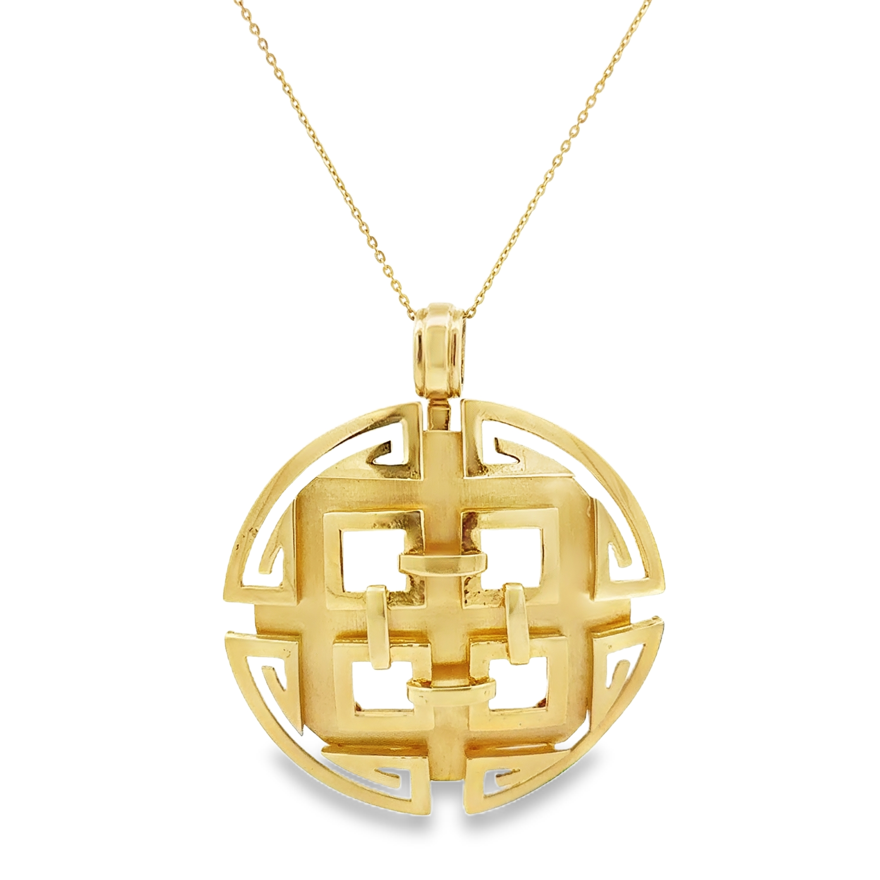 18k Yellow Gold Vintage 1970's Tiffany and Co Geometric Pendant