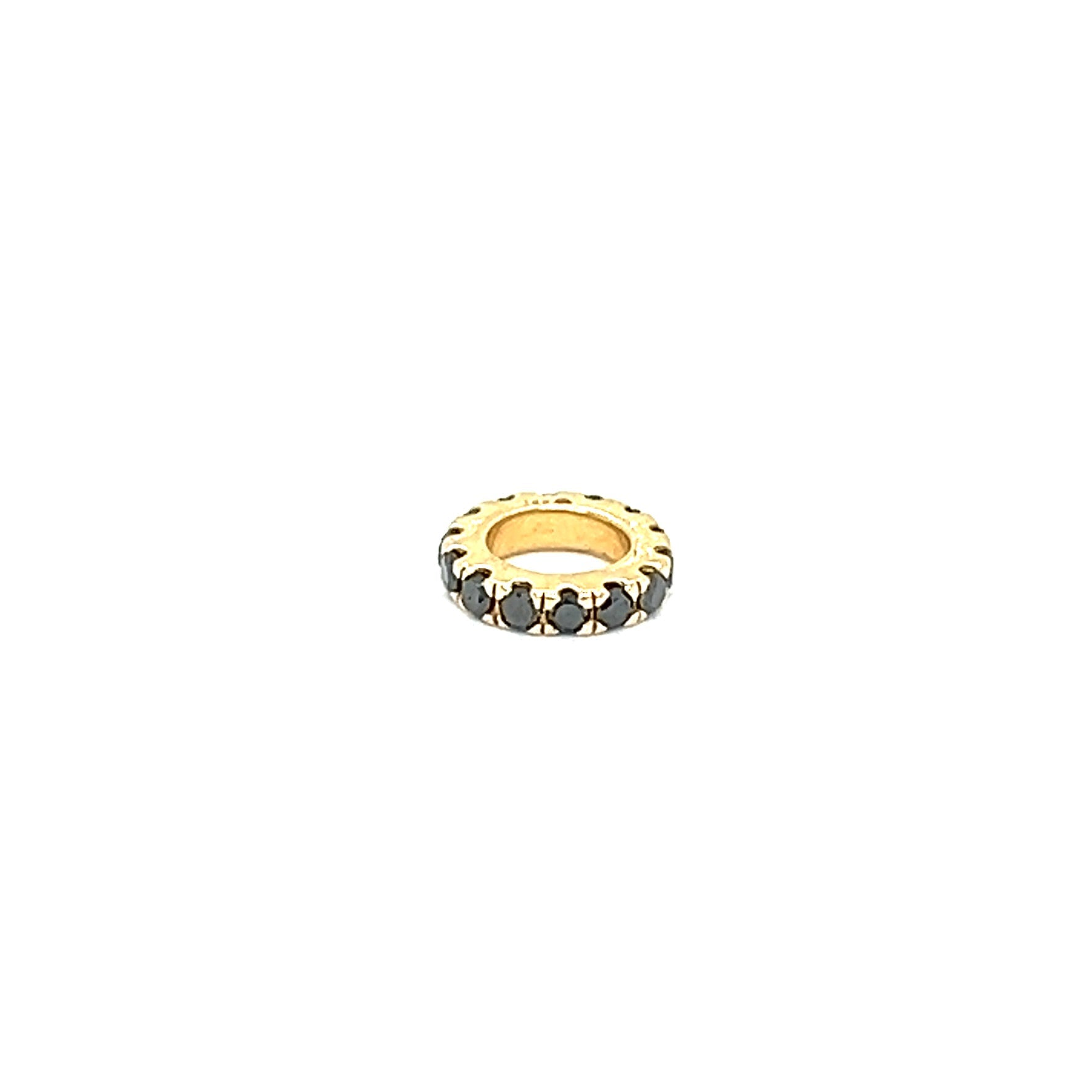 Encanto de oro de 14 quilates con espaciador Rondel de piedras preciosas