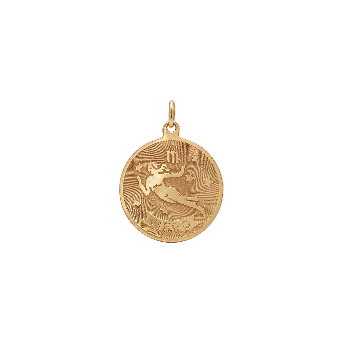 Vintage Jungfrau Sternzeichen 14k Gold Charm