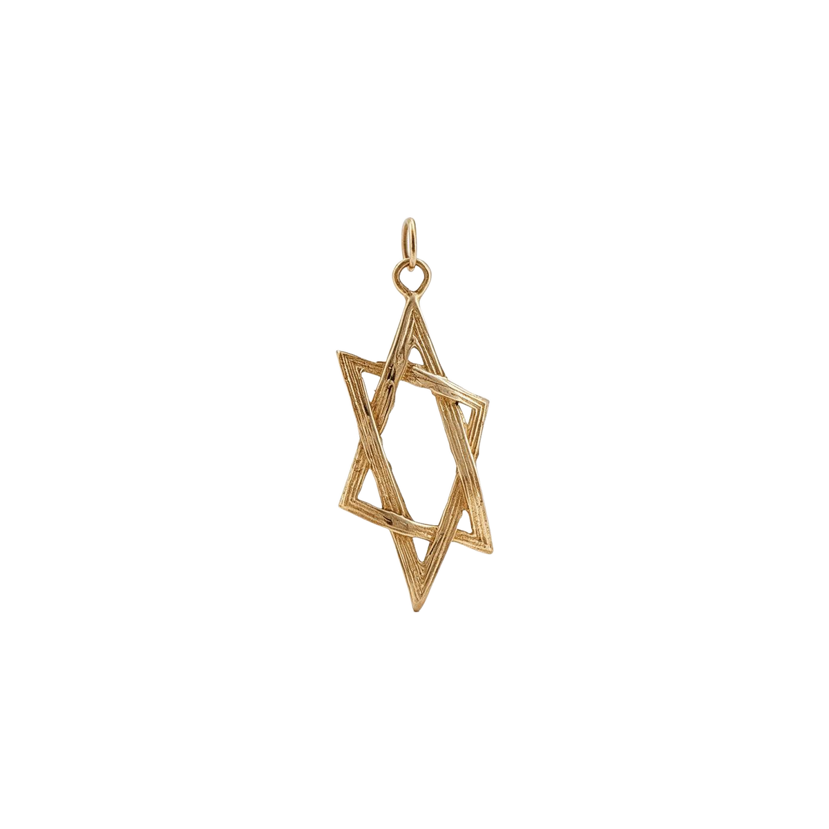 14K Yellow Gold Stretch Vintage Star of David 14k Gold Charm