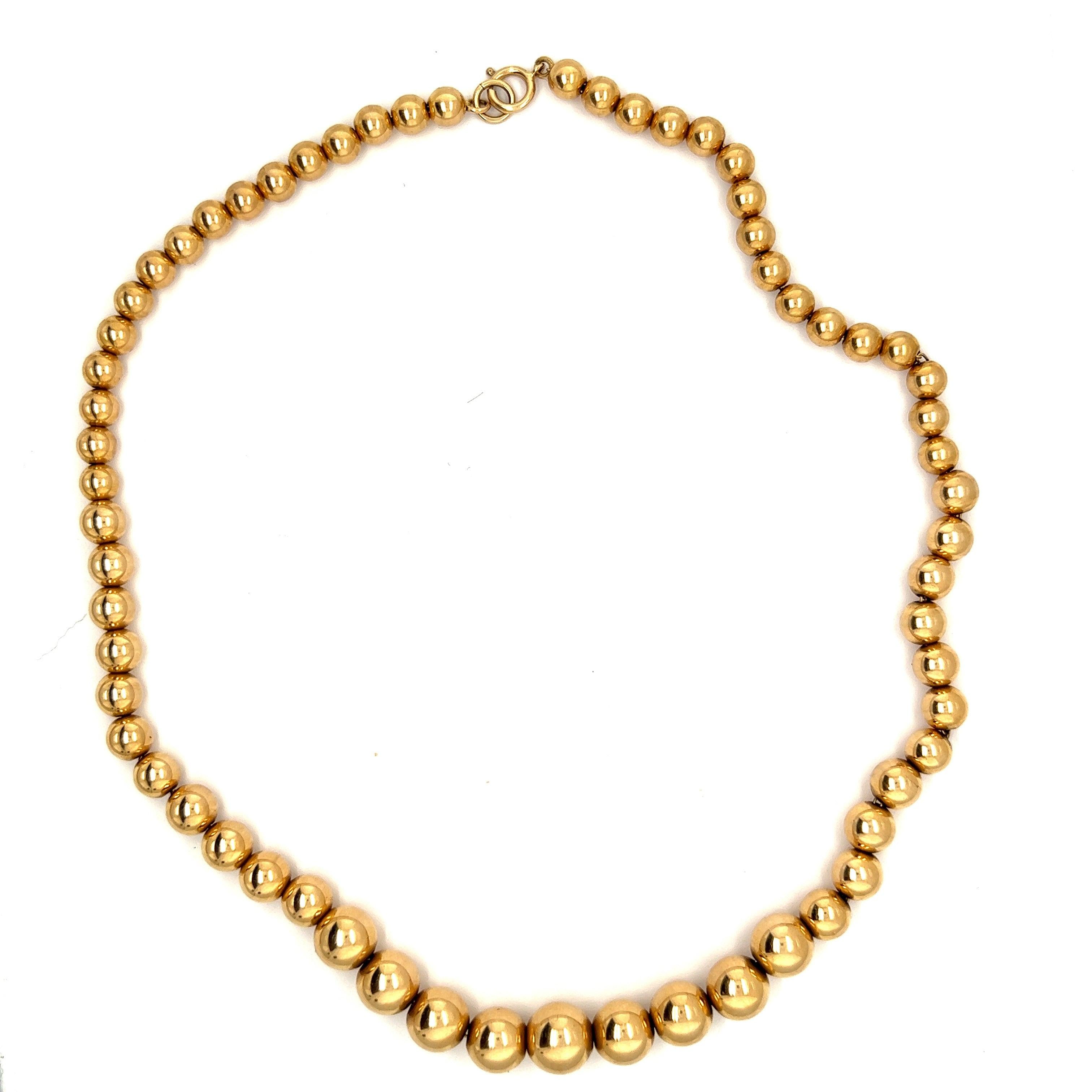 Collar de cuentas de oro vintage - precio