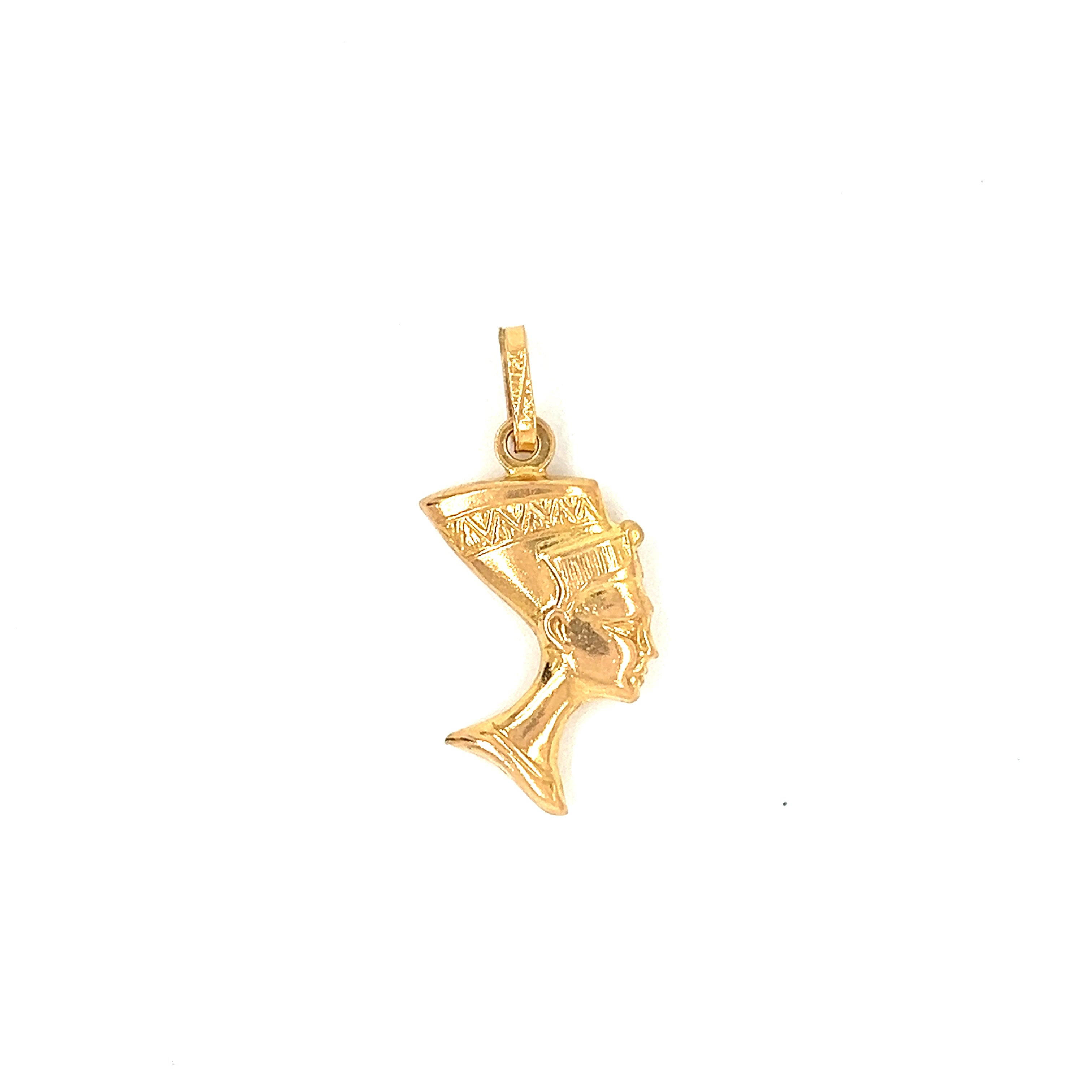 14k Yellow Gold Vintage Nefertiti Charm
