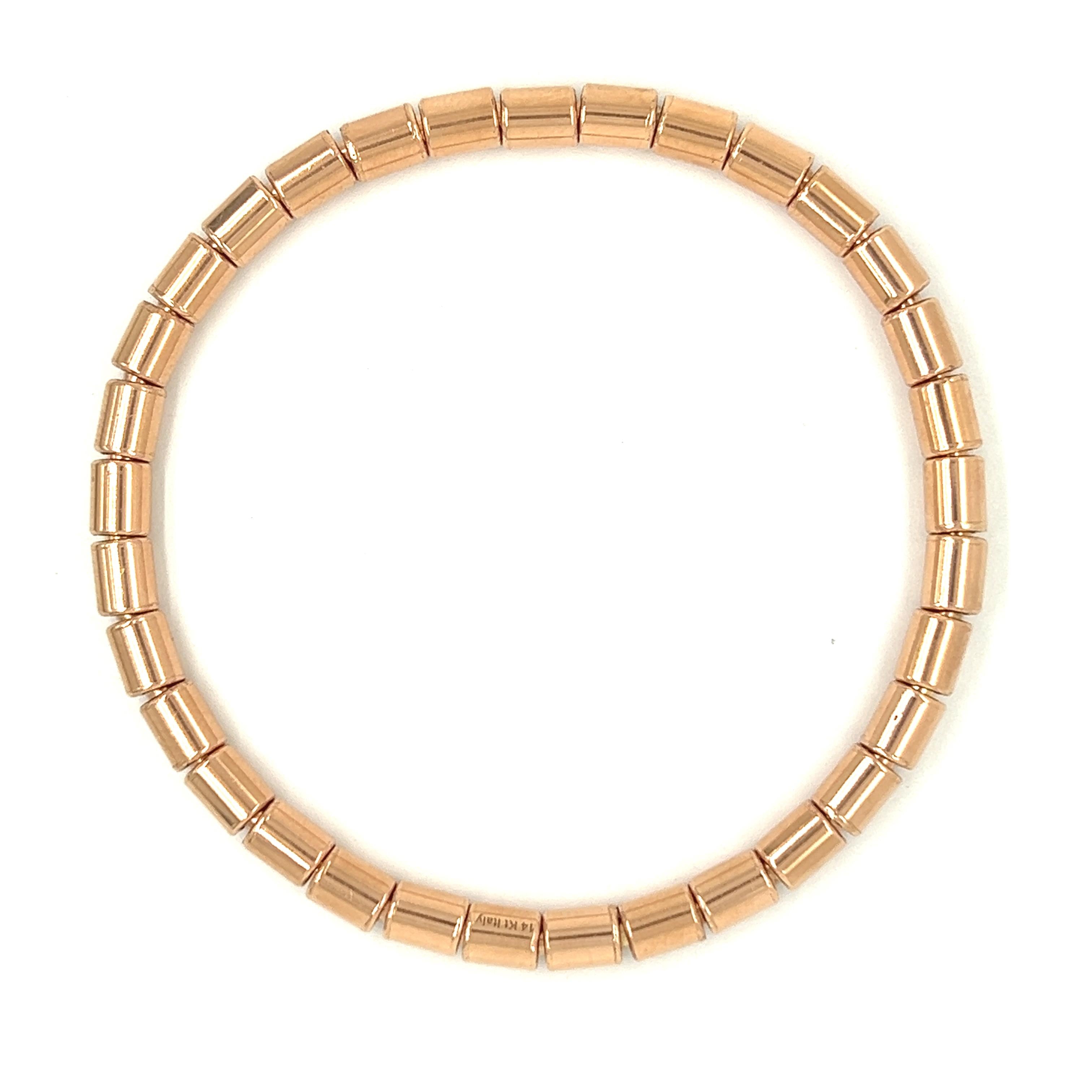 Stretch 14k Rose Gold Bracelet