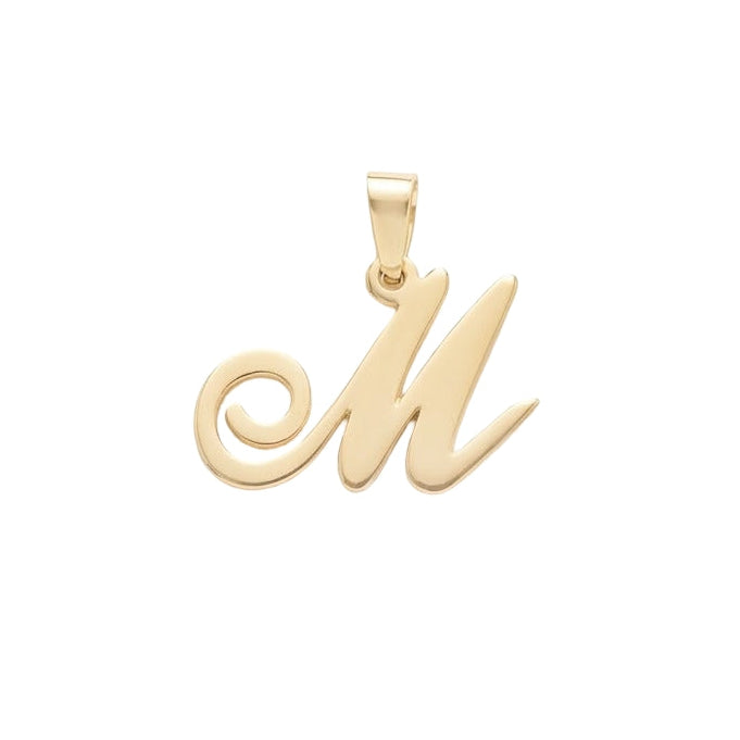 14k Yellow Gold Letter "M" Charm