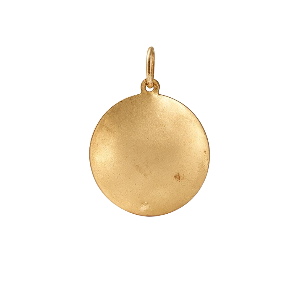 Vintage Virgo Moneda 14k Encanto de Oro