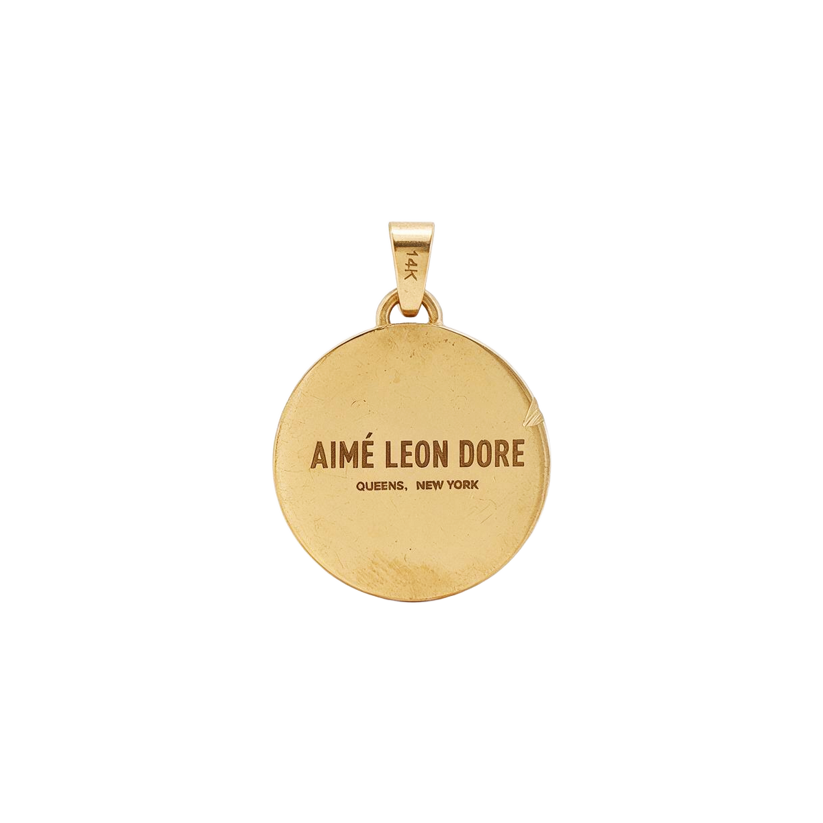 14K Yellow Gold Aimé Leon Dore Ruby Rose Charm Pendant