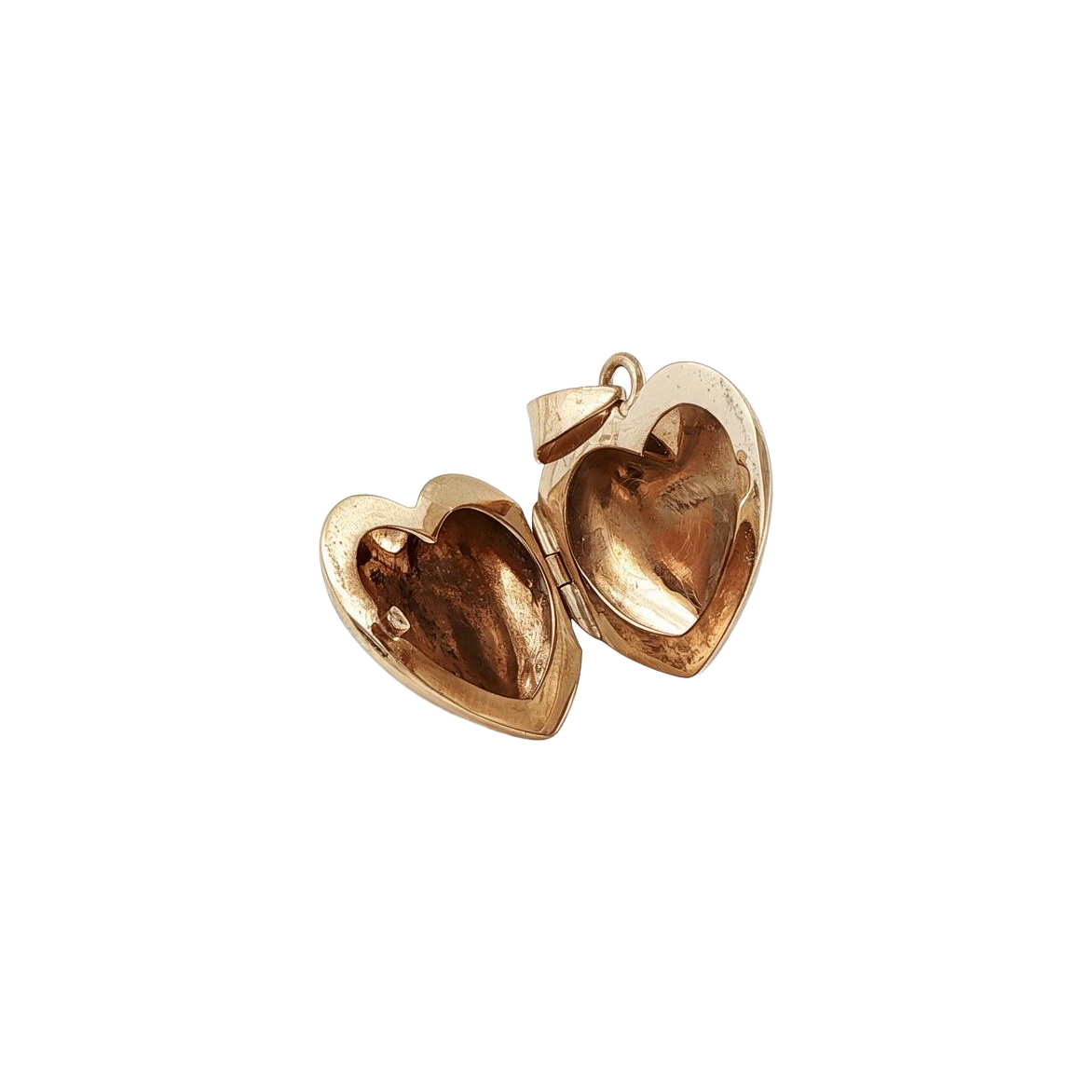 14k Yellow Vintage Gold Puffy Heart Locket