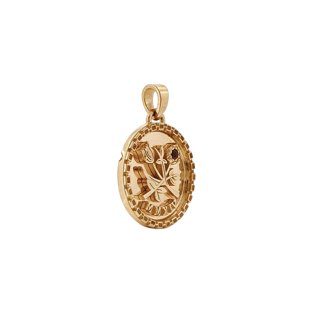 14K Yellow Gold Aimé Leon Dore Ruby Rose Charm Pendant
