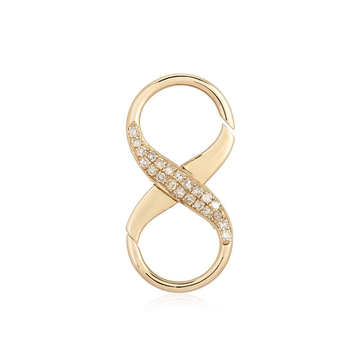 Cierre infinito de diamantes en oro amarillo de 14 k