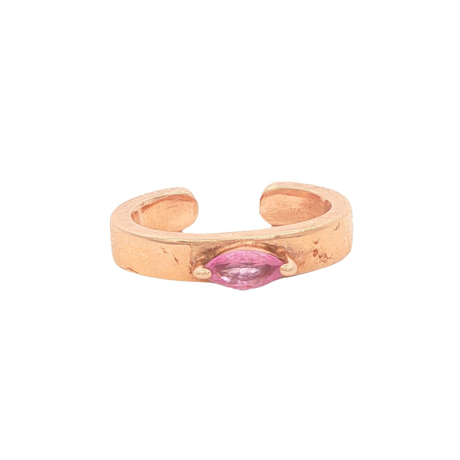 14k Yellow Gold Marquise Sapphire Ear Cuff