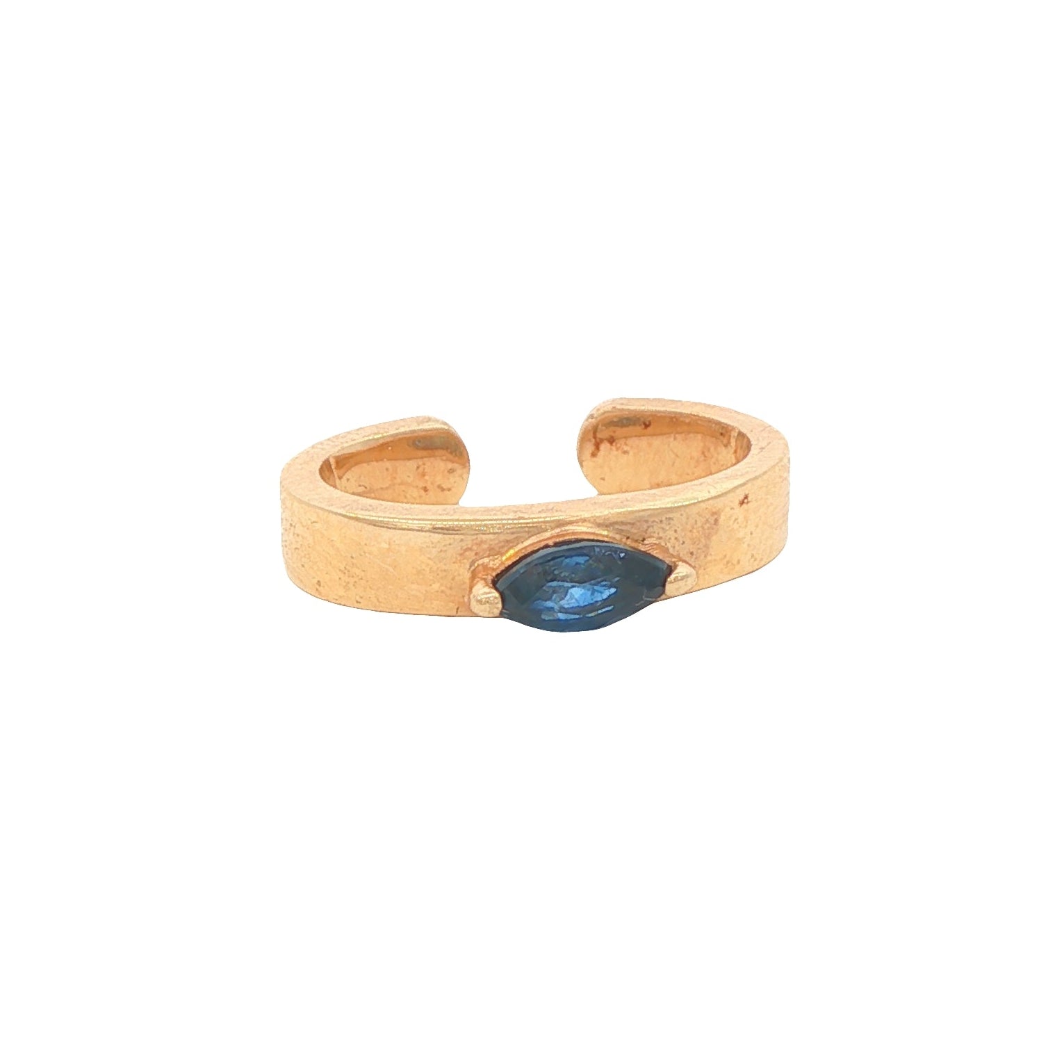 14k Yellow Gold Marquise Sapphire Ear Cuff
