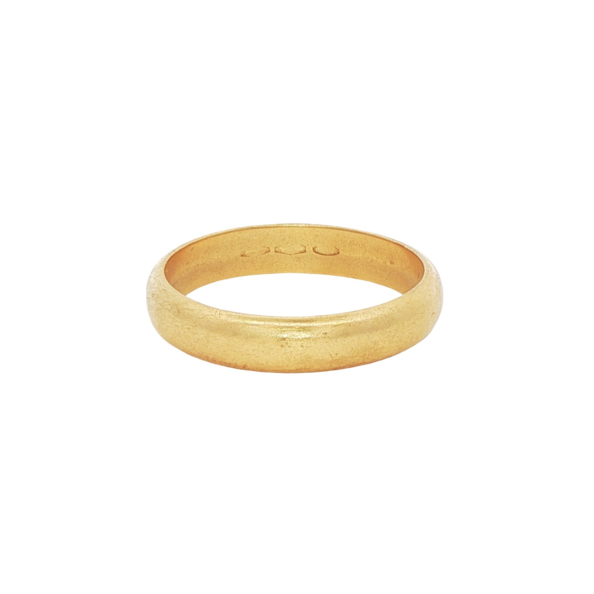 18K Yellow Gold Dome Band Stack Ring