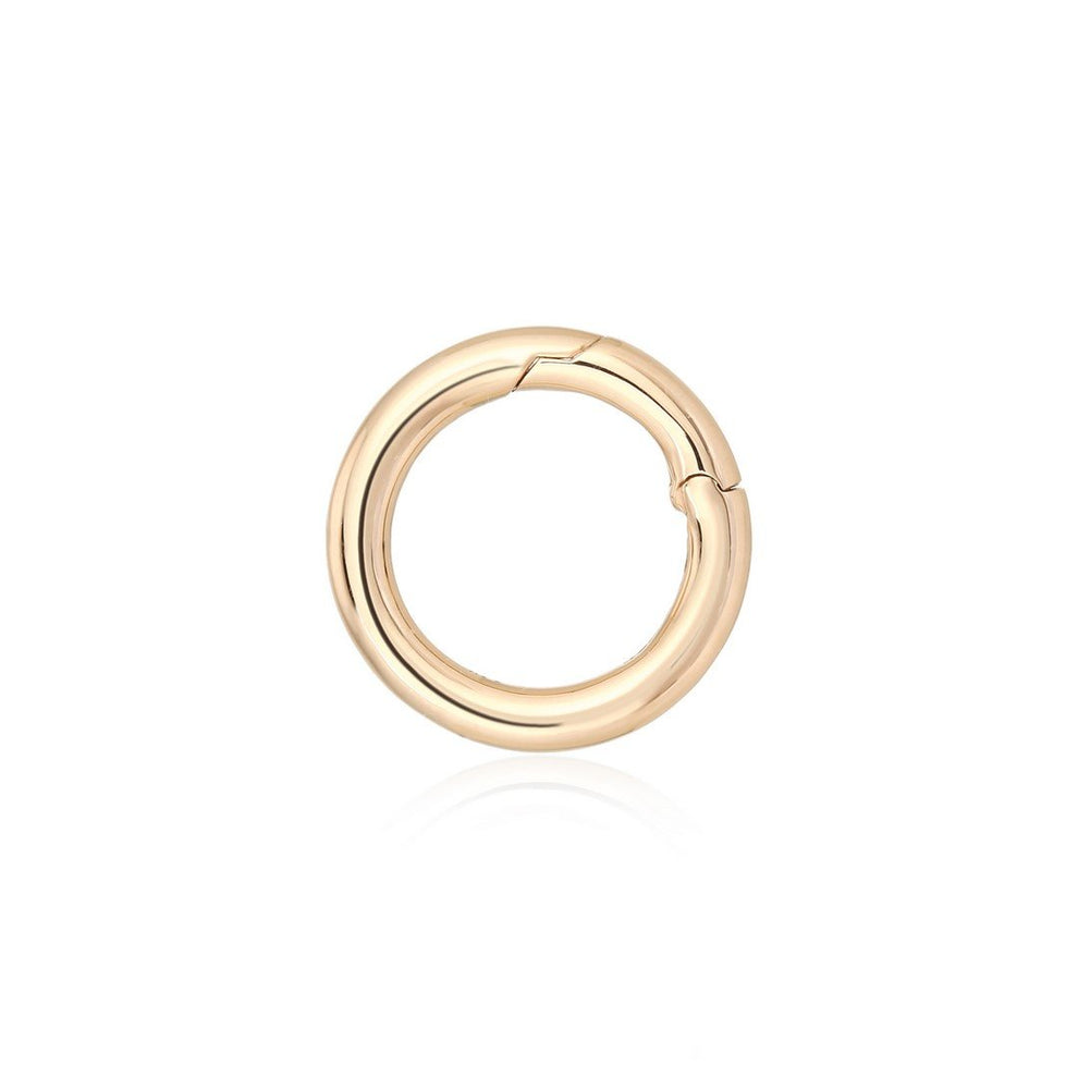 Cierre circular a presión de oro amarillo de 14 k
