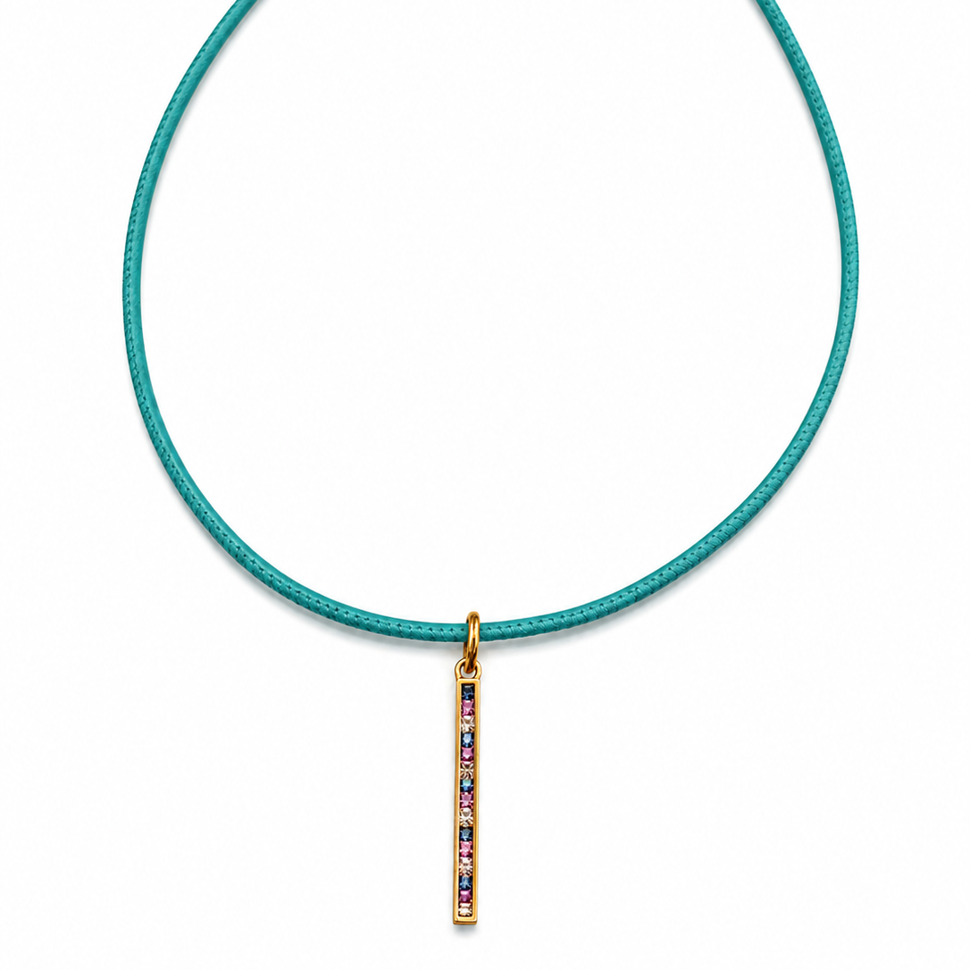 14k Yellow Gold Thin 2mm Leather Cord