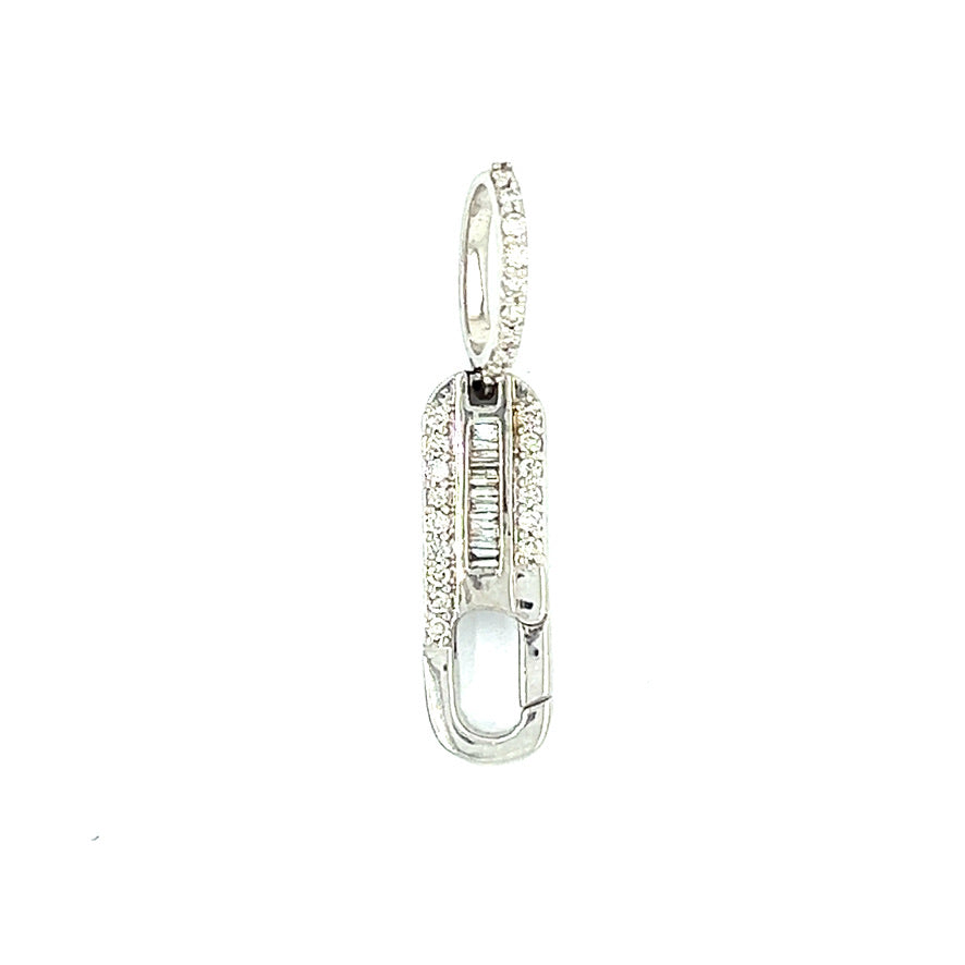 Cierre extensor con dije de diamantes en oro de 14 k