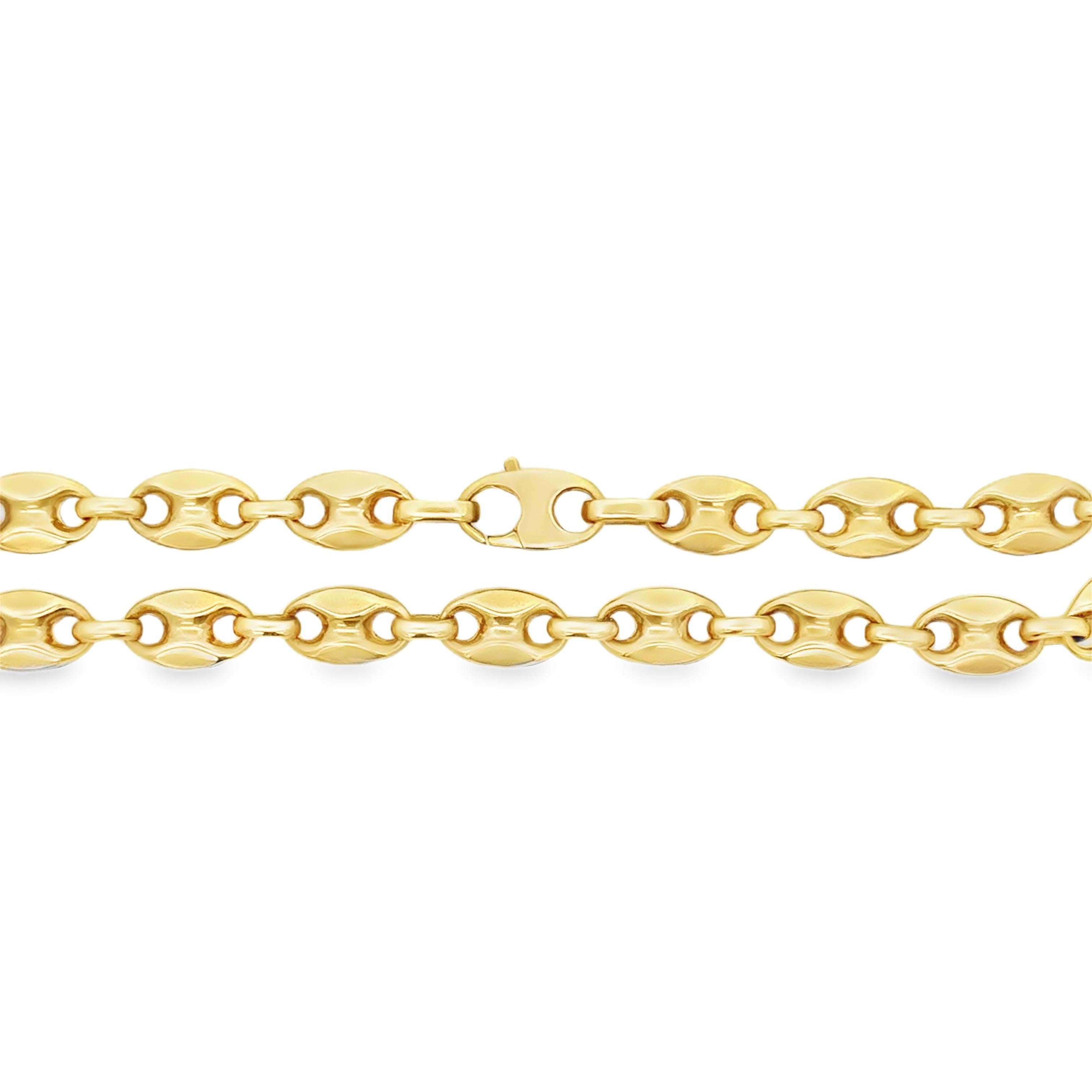 14k Yellow Gold Vintage 30" Mariners Link Chain