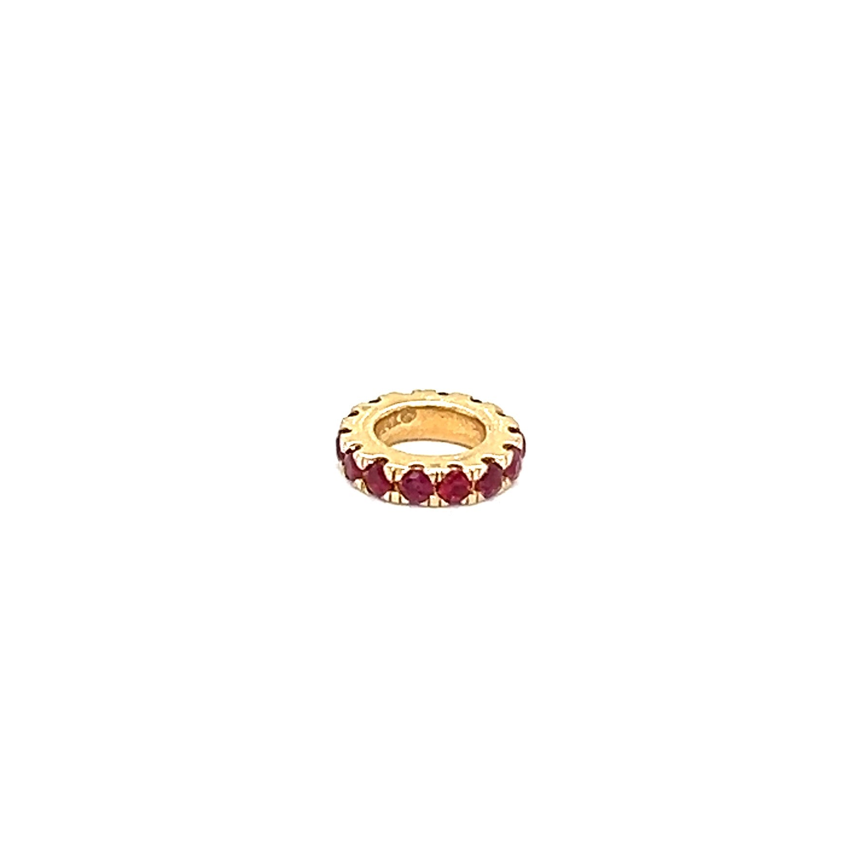 Encanto de oro de 14 quilates con espaciador Rondel de piedras preciosas