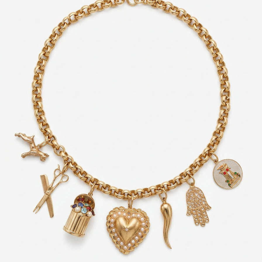 14k Yellow Gold Vintage Boxer Dog Charm