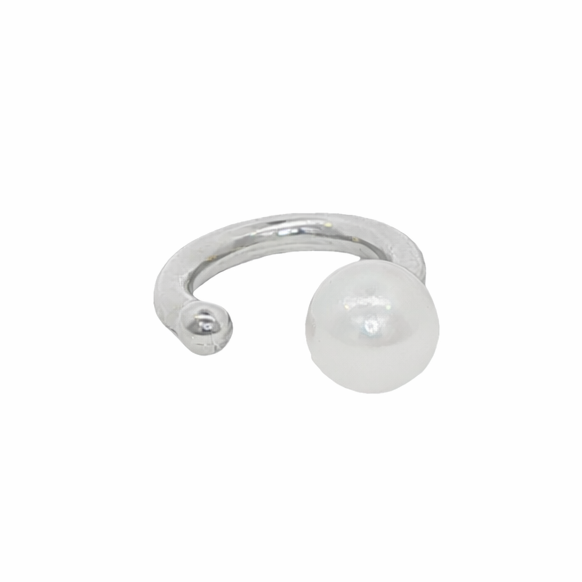 14k Gold Pearl Ear Cuff