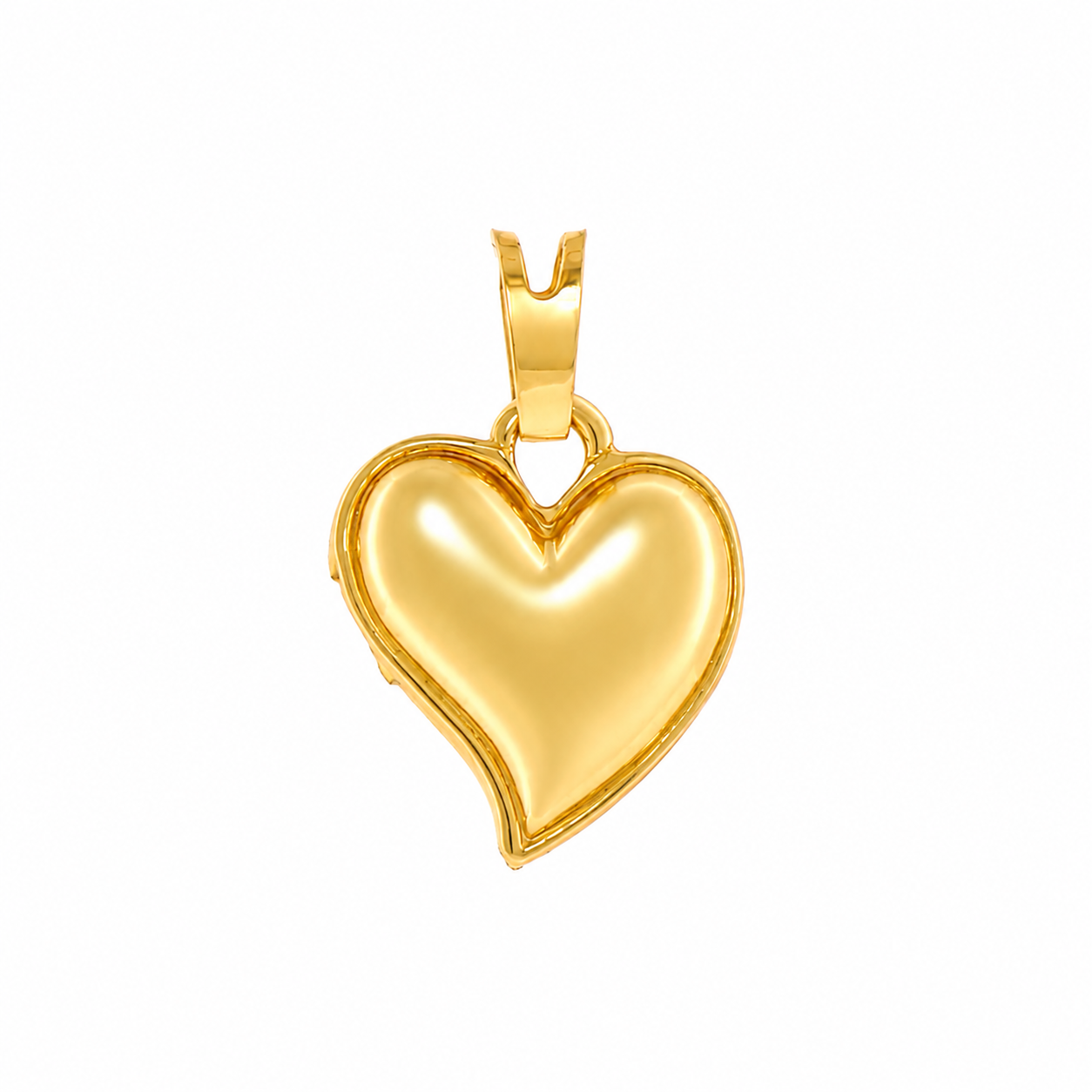 18k Yellow Gold Vintage Freeform Heart Charm