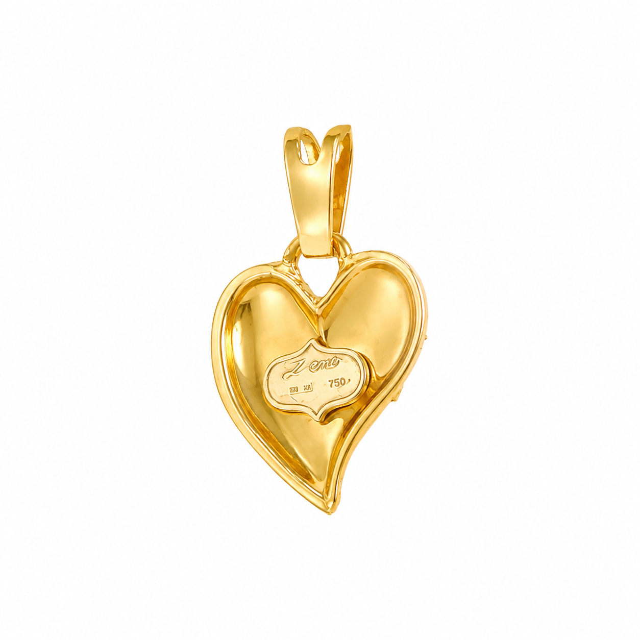 18k Yellow Gold Vintage Freeform Heart Charm