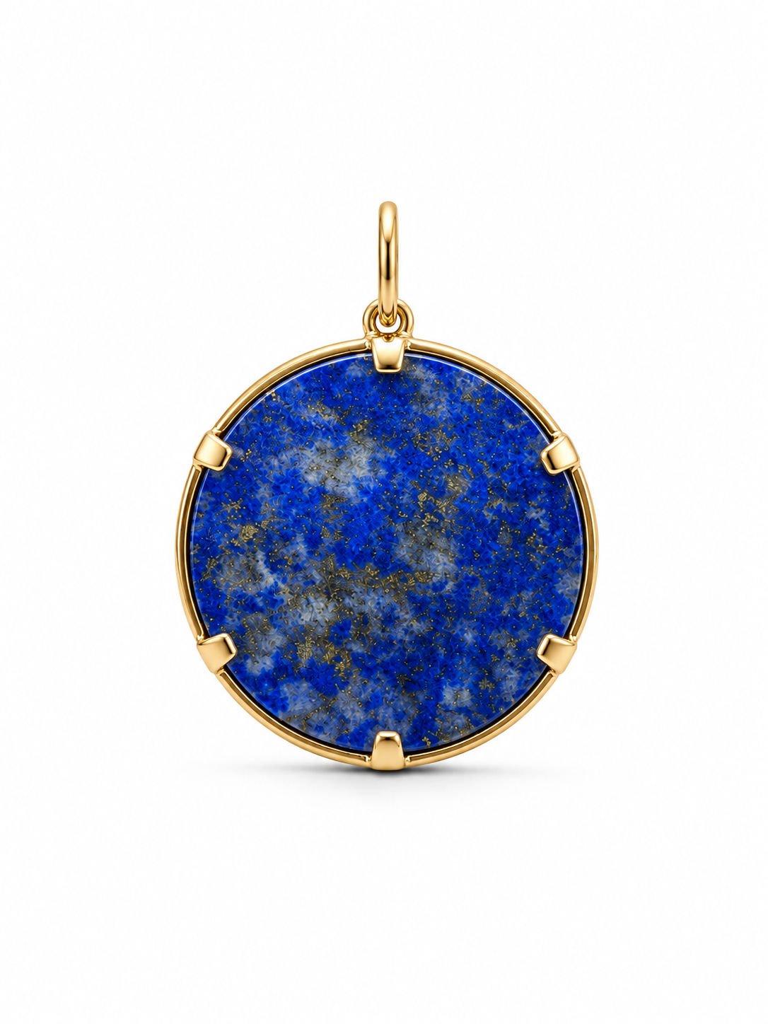 14k Yellow Gold Diamond Blue Lapis Star Charm
