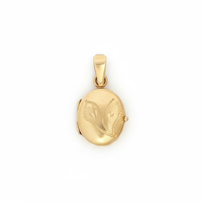 14k Yellow Gold Mini Locket Charm