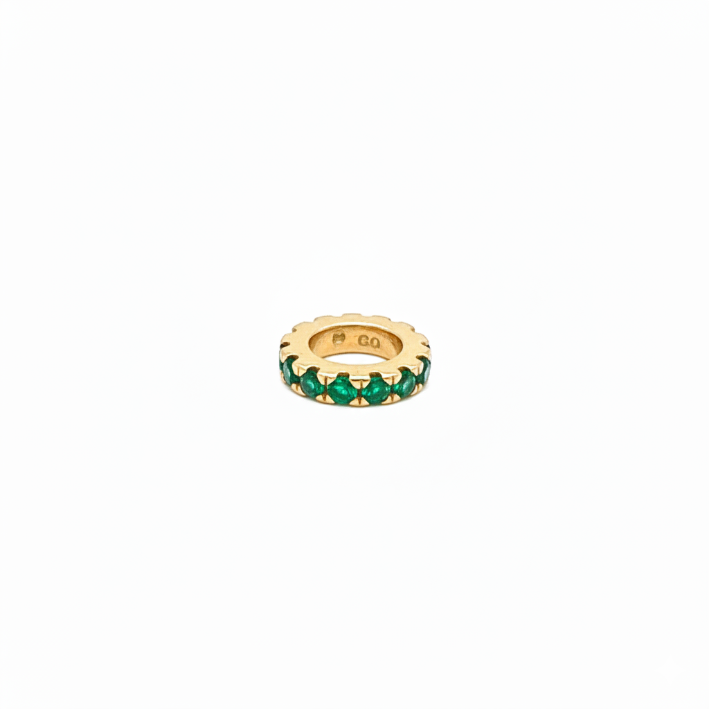 14K Yellow Gold Gemstone Rondelle Spacer
