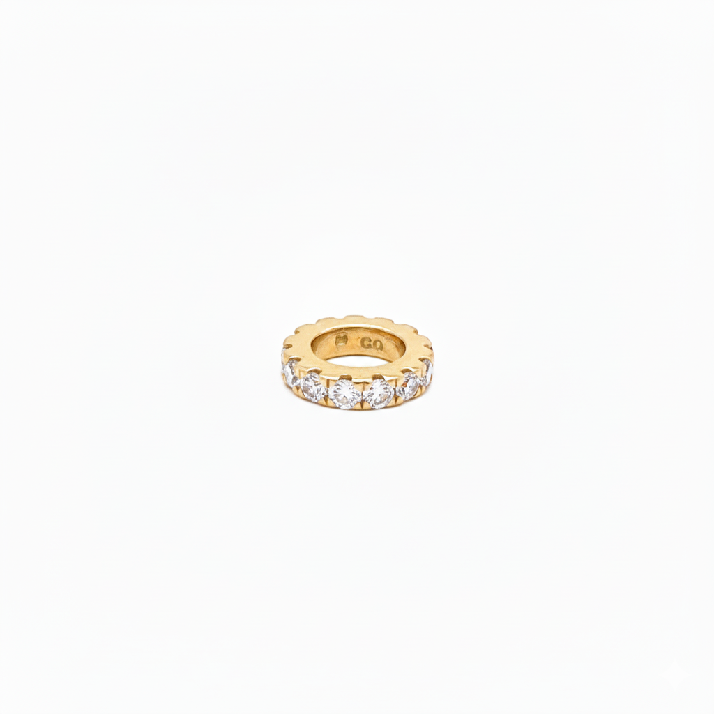 14K Yellow Gold Gemstone Rondelle Spacer