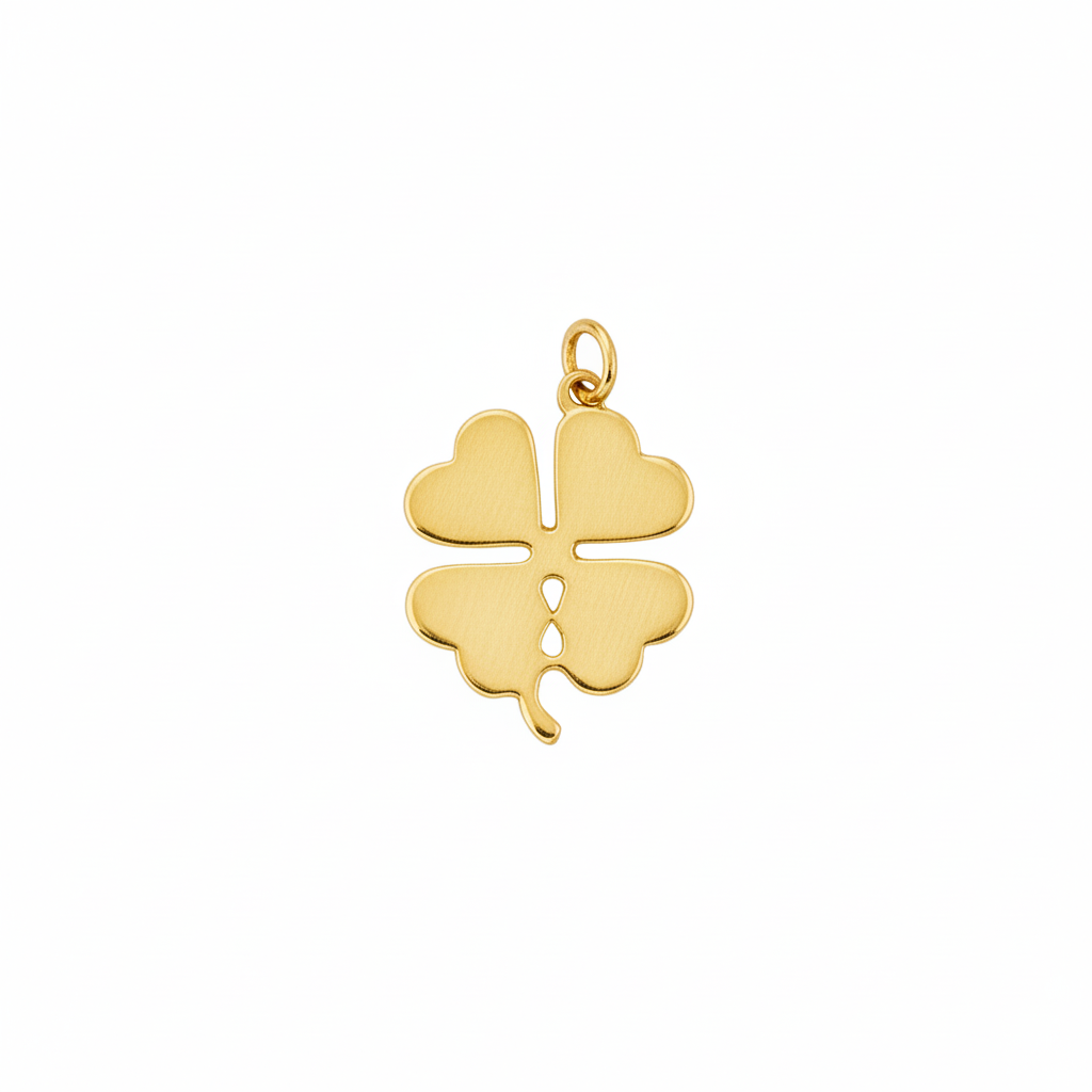 14K Yellow Gold Vintage Clover Charm