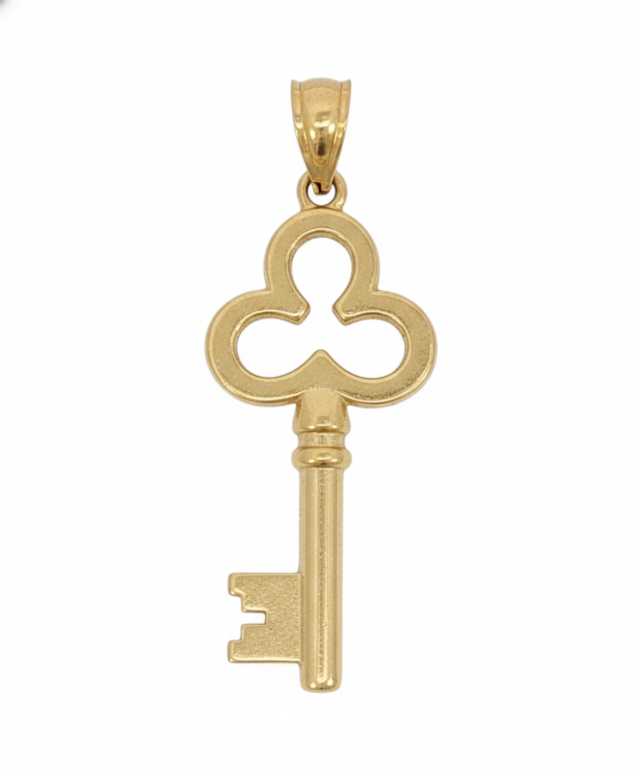 18k Yellow Gold Vintage Key Charm