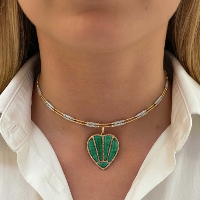 18k Yellow and White Gold Magnetic Chain