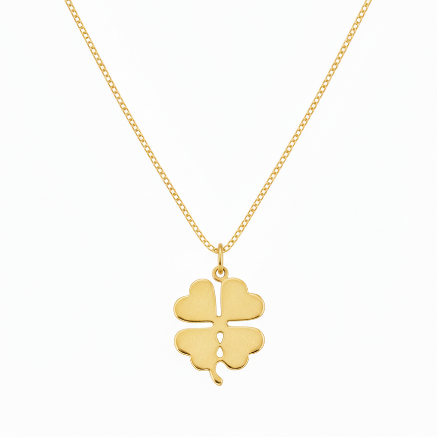 14K Yellow Gold Vintage Clover Charm