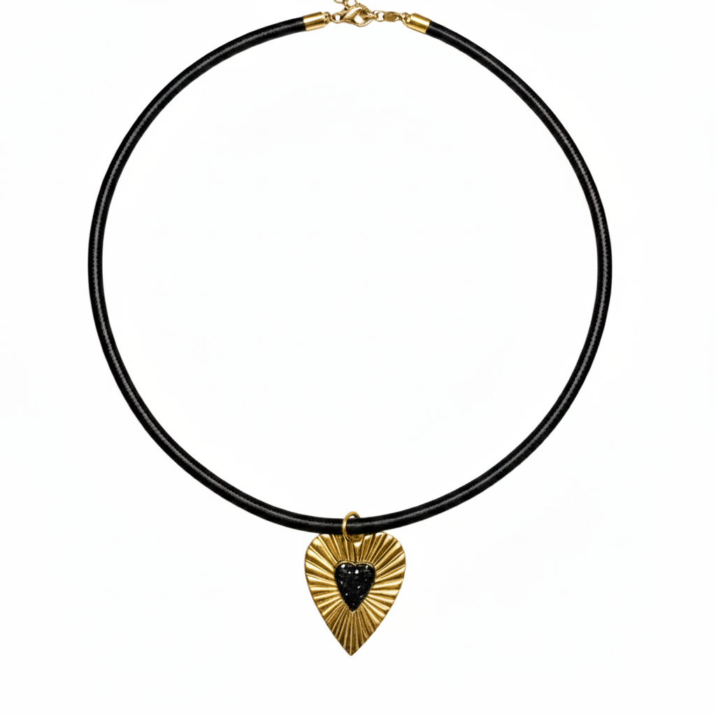 14k Yellow Gold Leather Cord