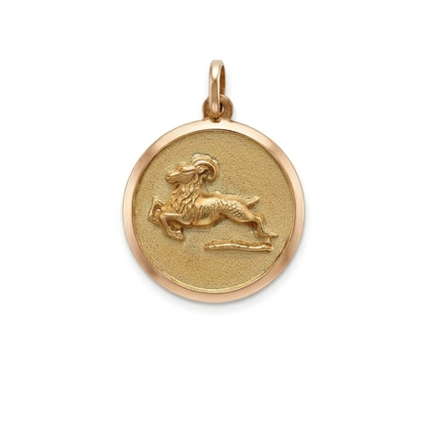 14k Yellow Gold Vintage Ram Aries Charm