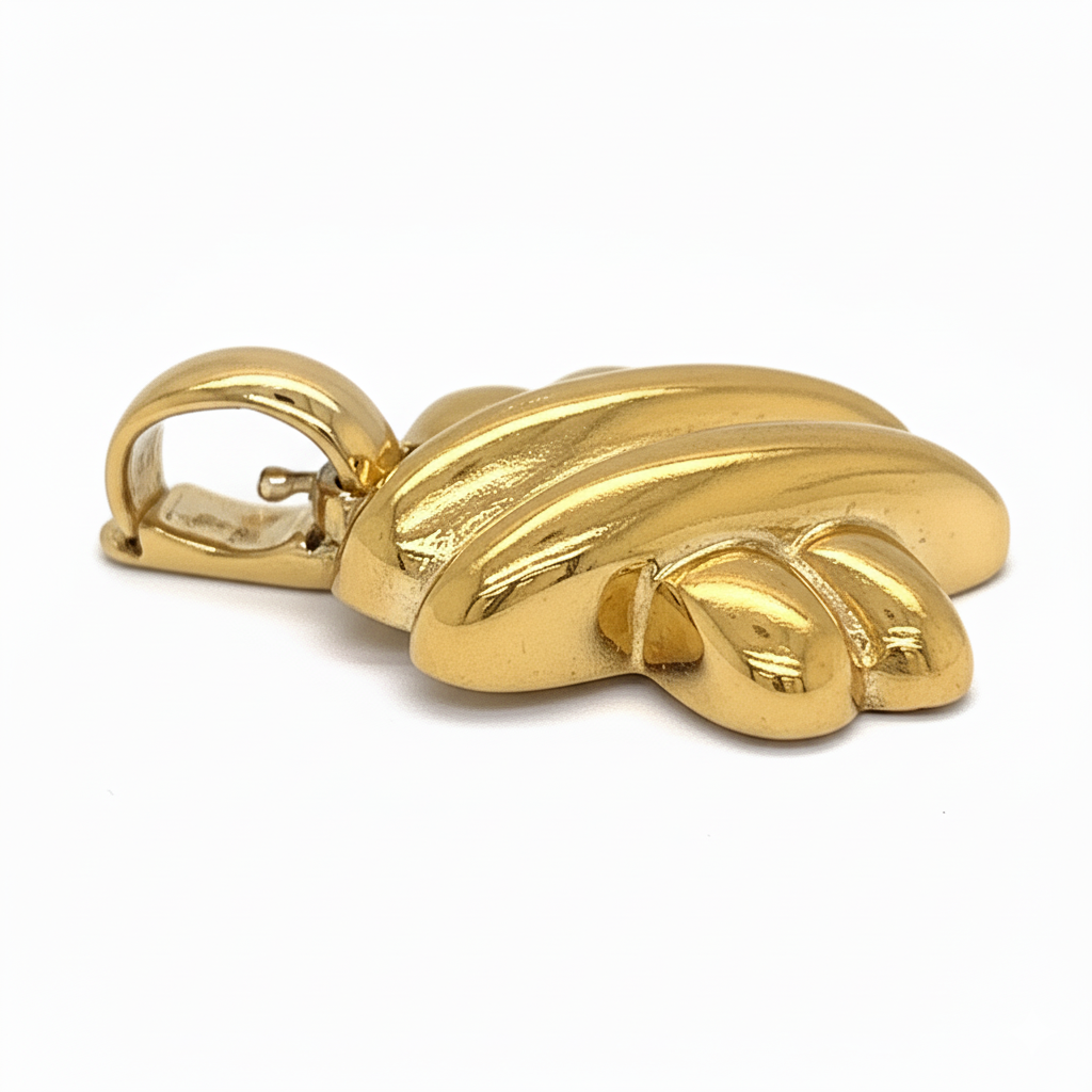 Geometrischer Vintage-Anhänger aus 14 Karat Gold