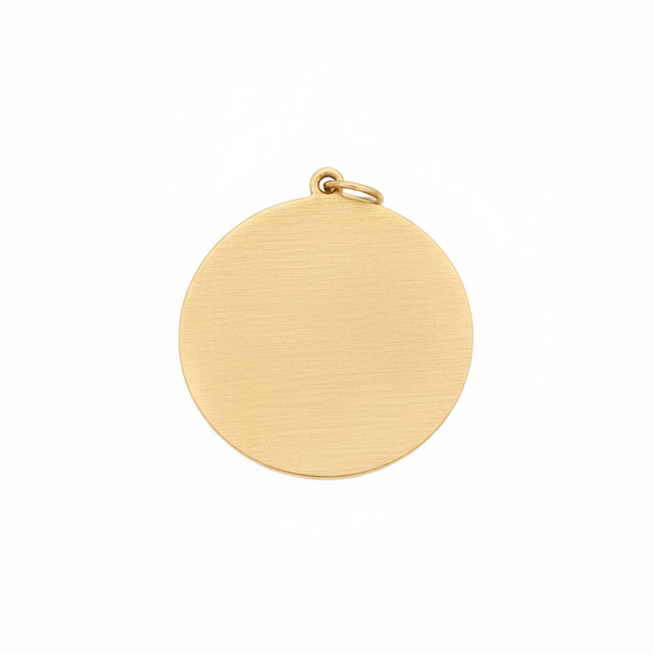 14k Yellow Gold Engine Turned TypeWriter Charm