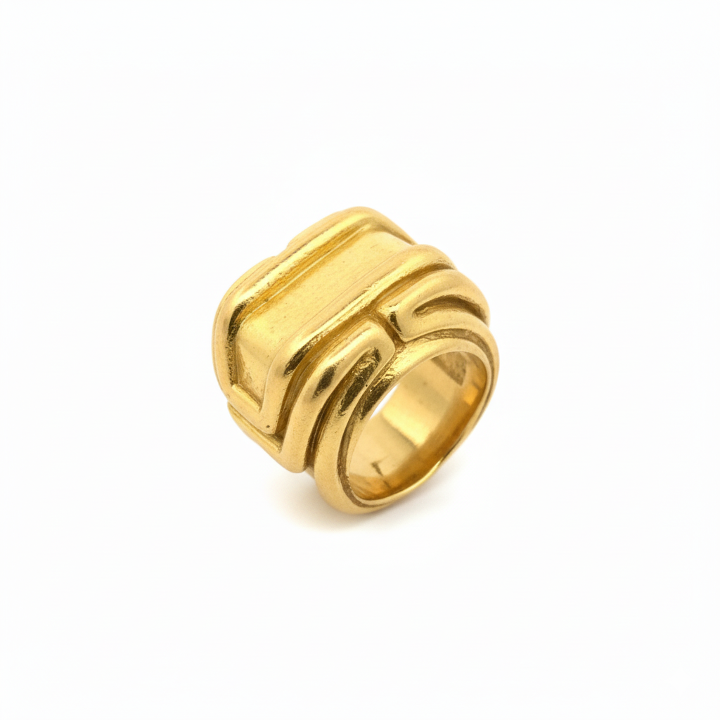 18k Yellow Gold David Webb Geometric Ring