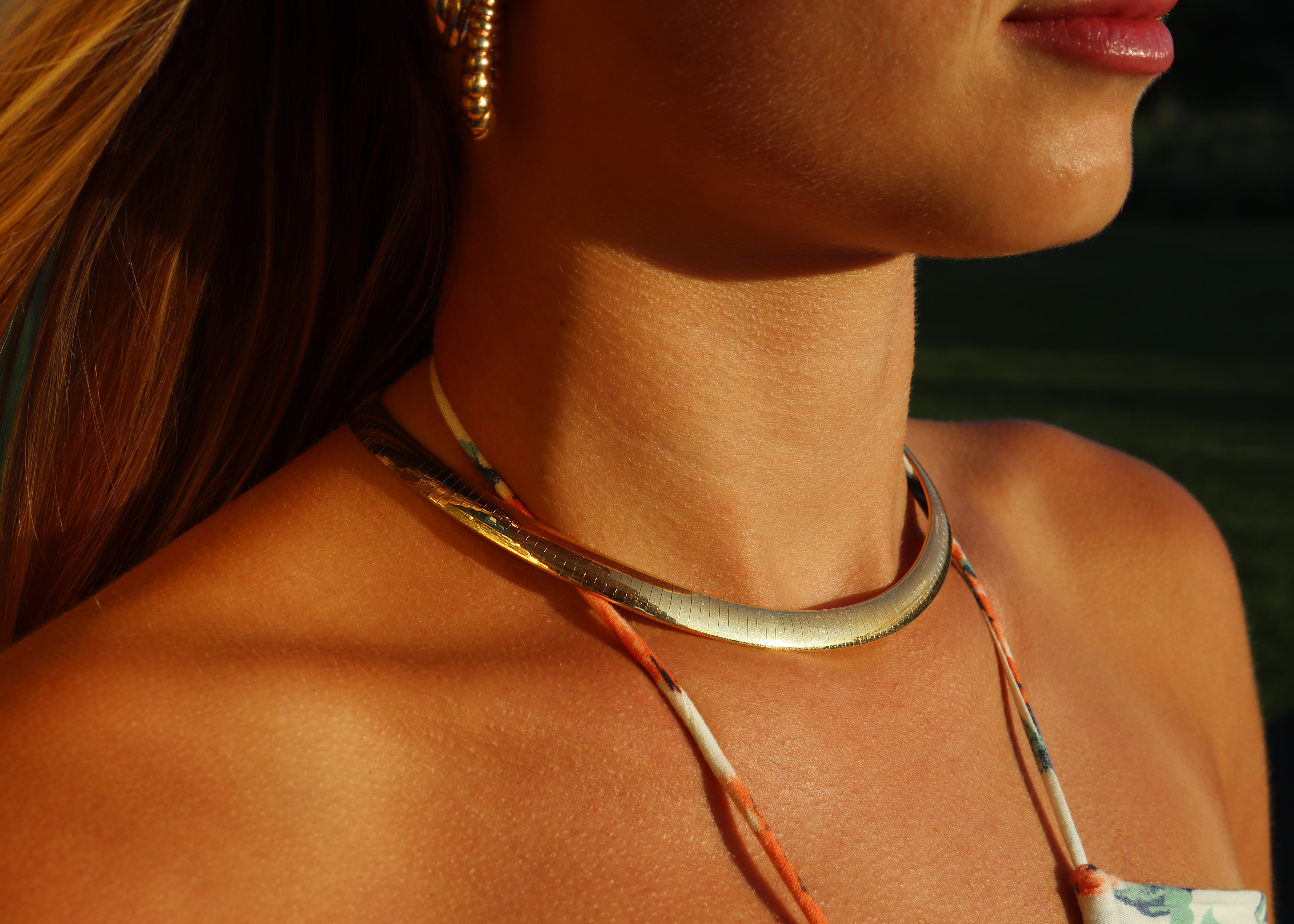 Collar Omega vintage de oro de 14 quilates