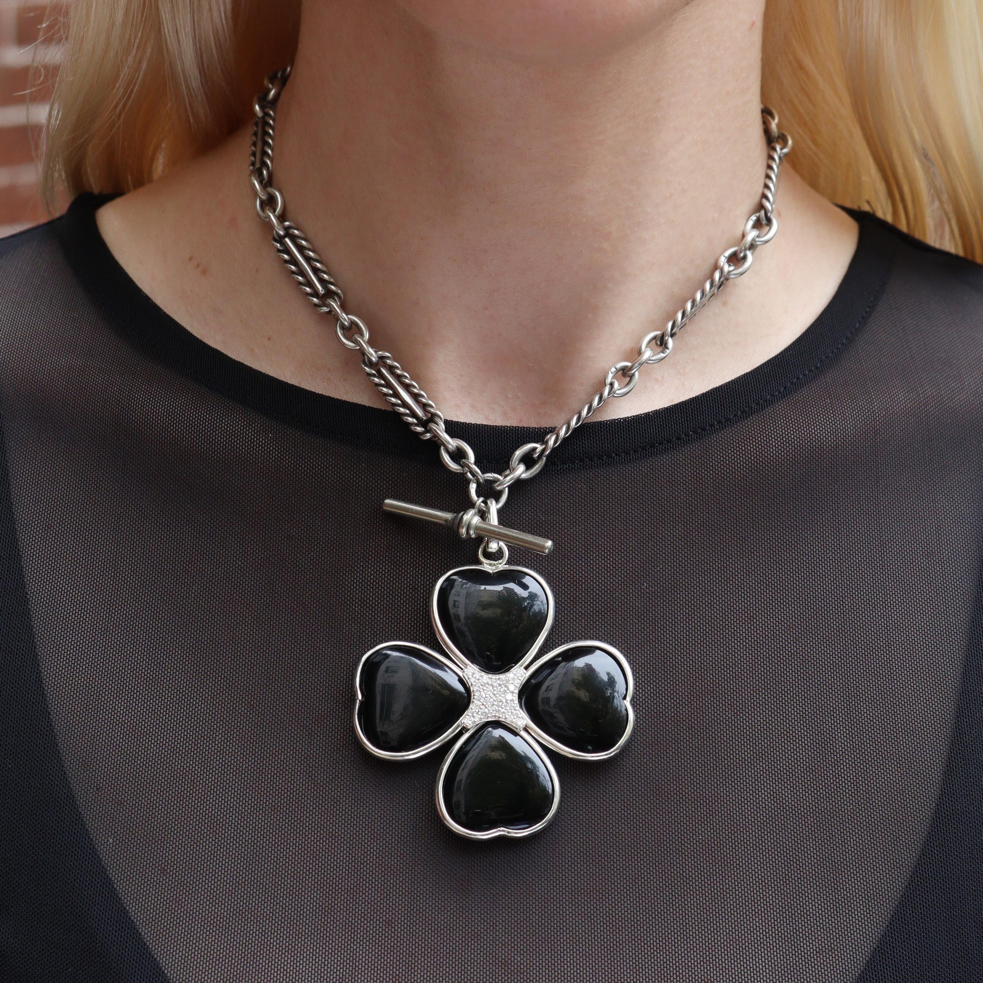 Sterling Silver Antique Watch Chain Necklace