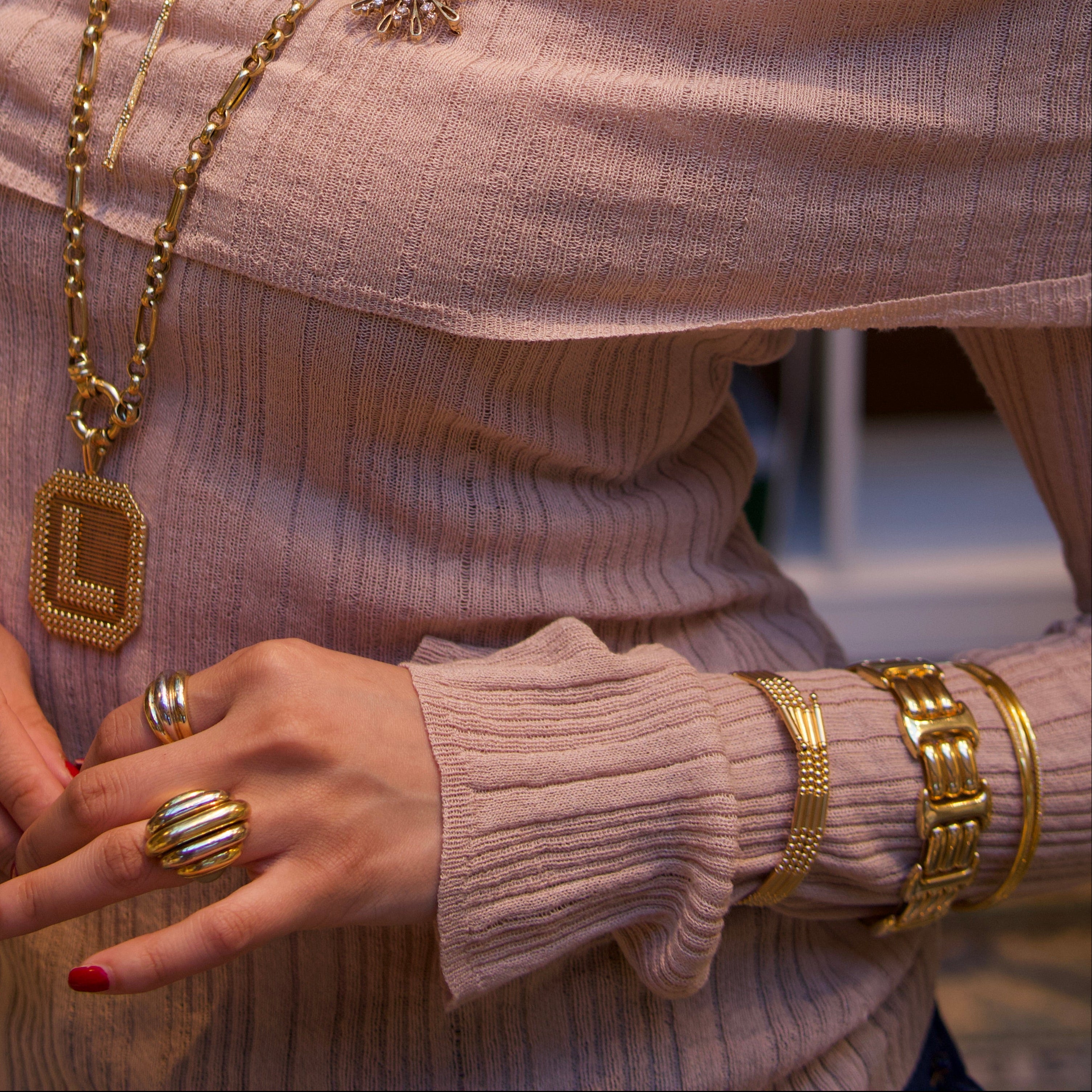 14k Yellow Gold Vintage 1970s Italian Bracelet