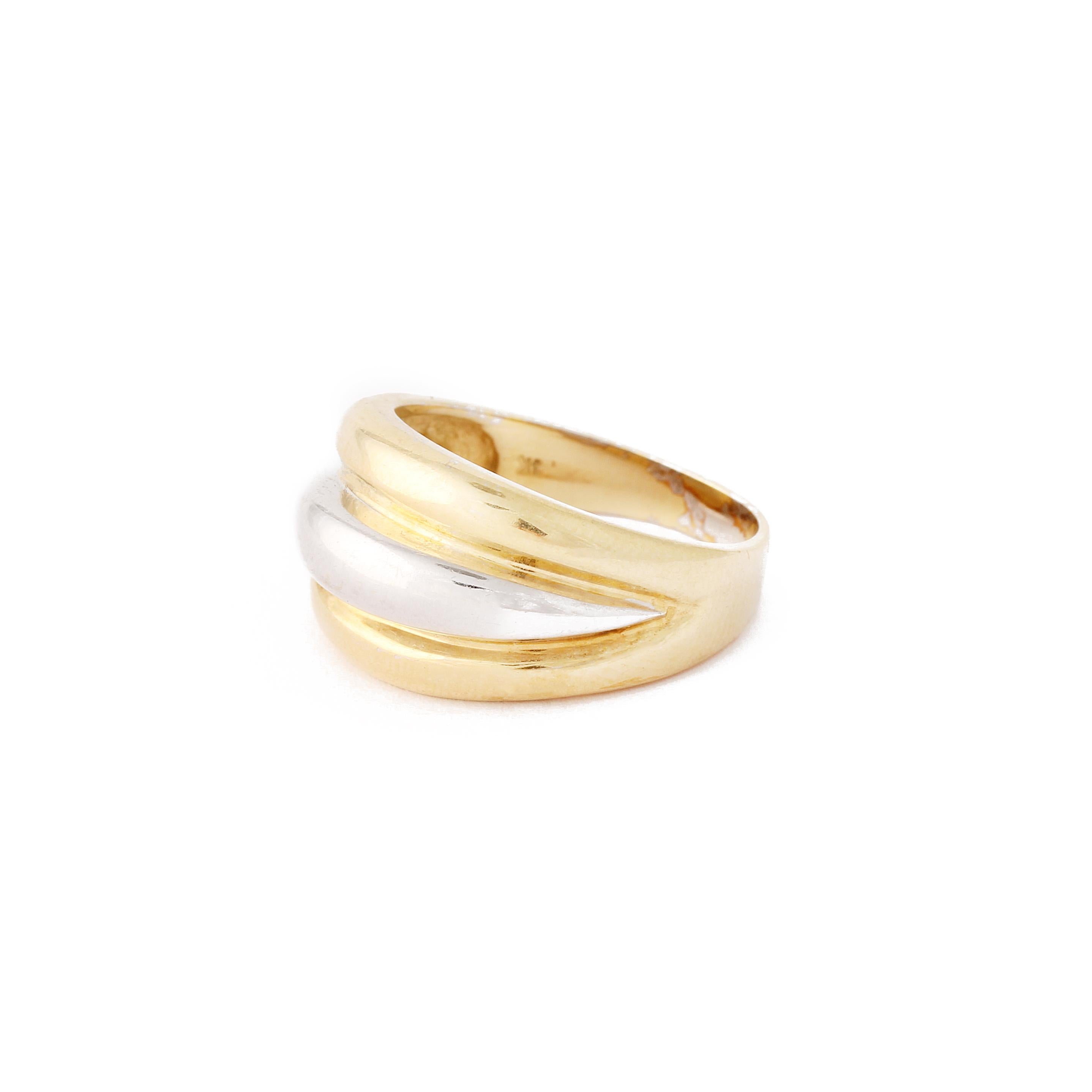 Vintage 14k White and Yellow Gold Ring